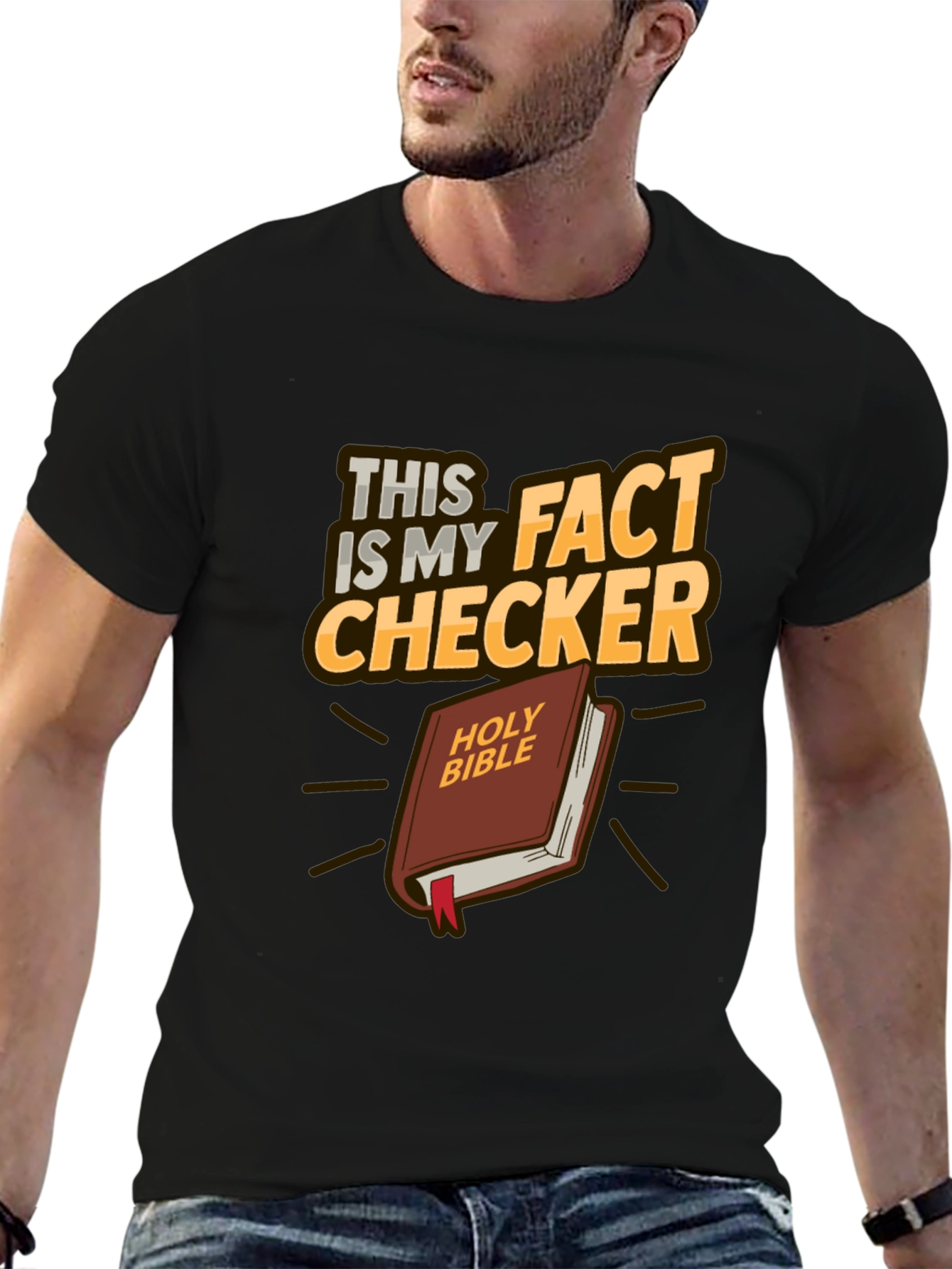 Fact Checker Holy Bible Graphic T-Shirt