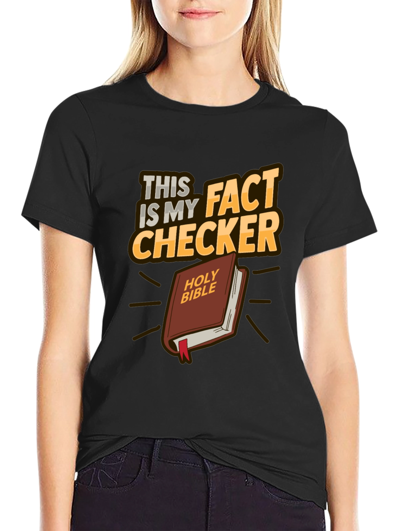 Fact Checker Holy Bible Graphic T-Shirt