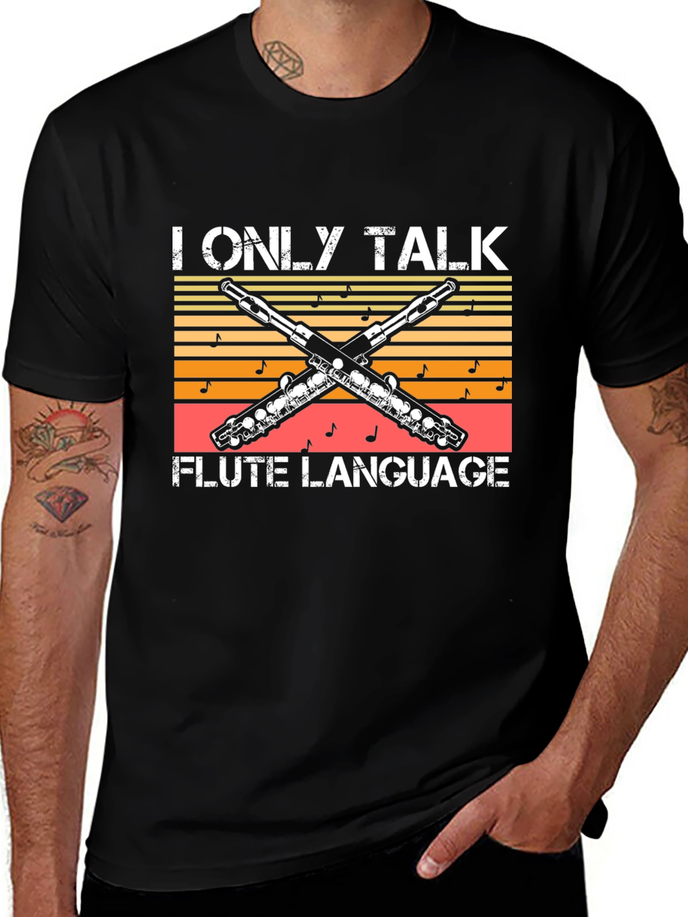 I Only Talk Flute Language T-Shirt