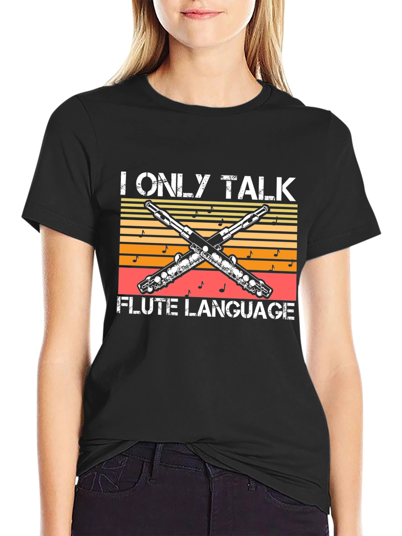 I Only Talk Flute Language T-Shirt