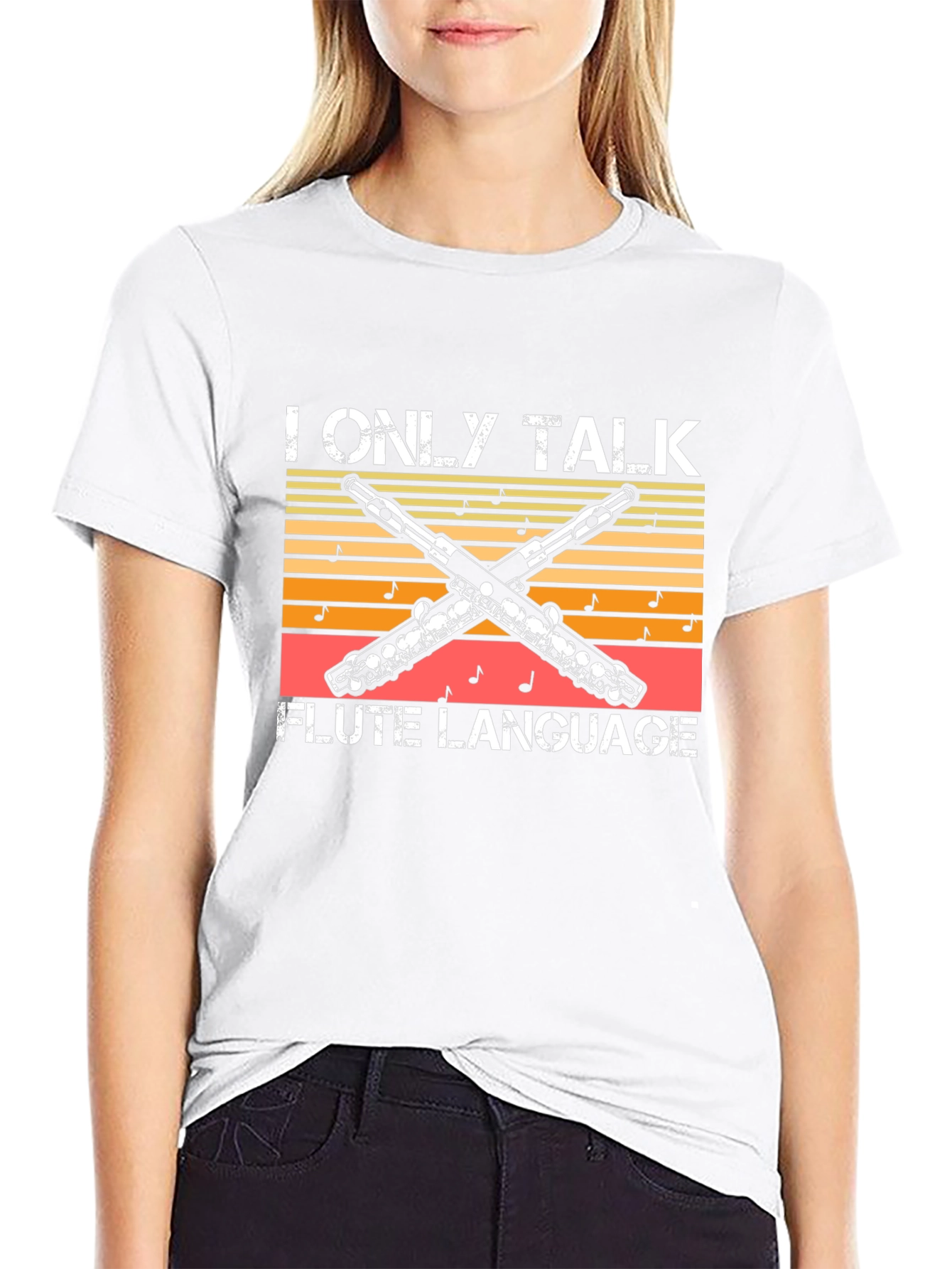 I Only Talk Flute Language T-Shirt