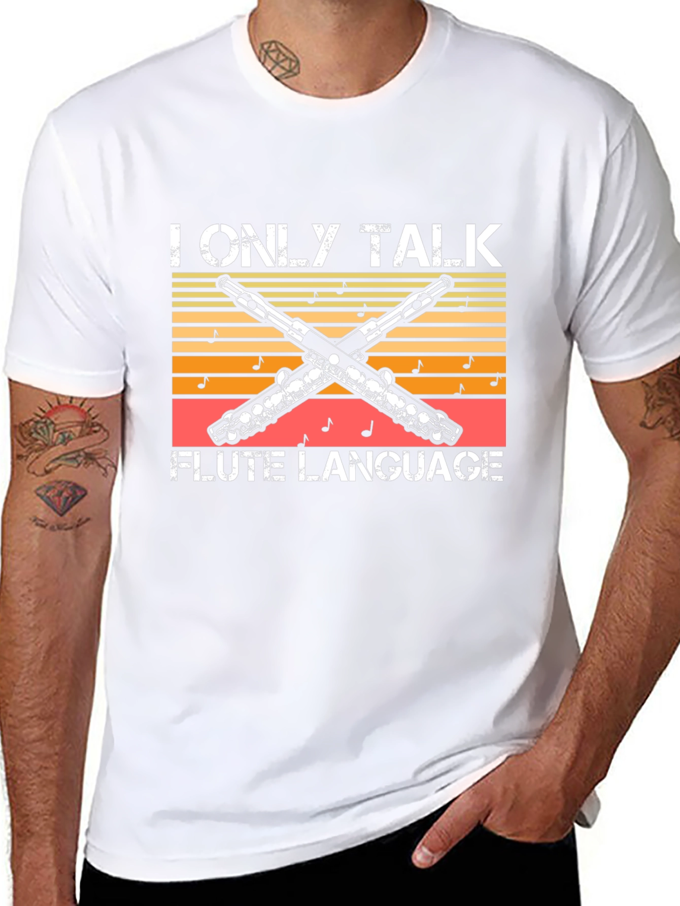 I Only Talk Flute Language T-Shirt