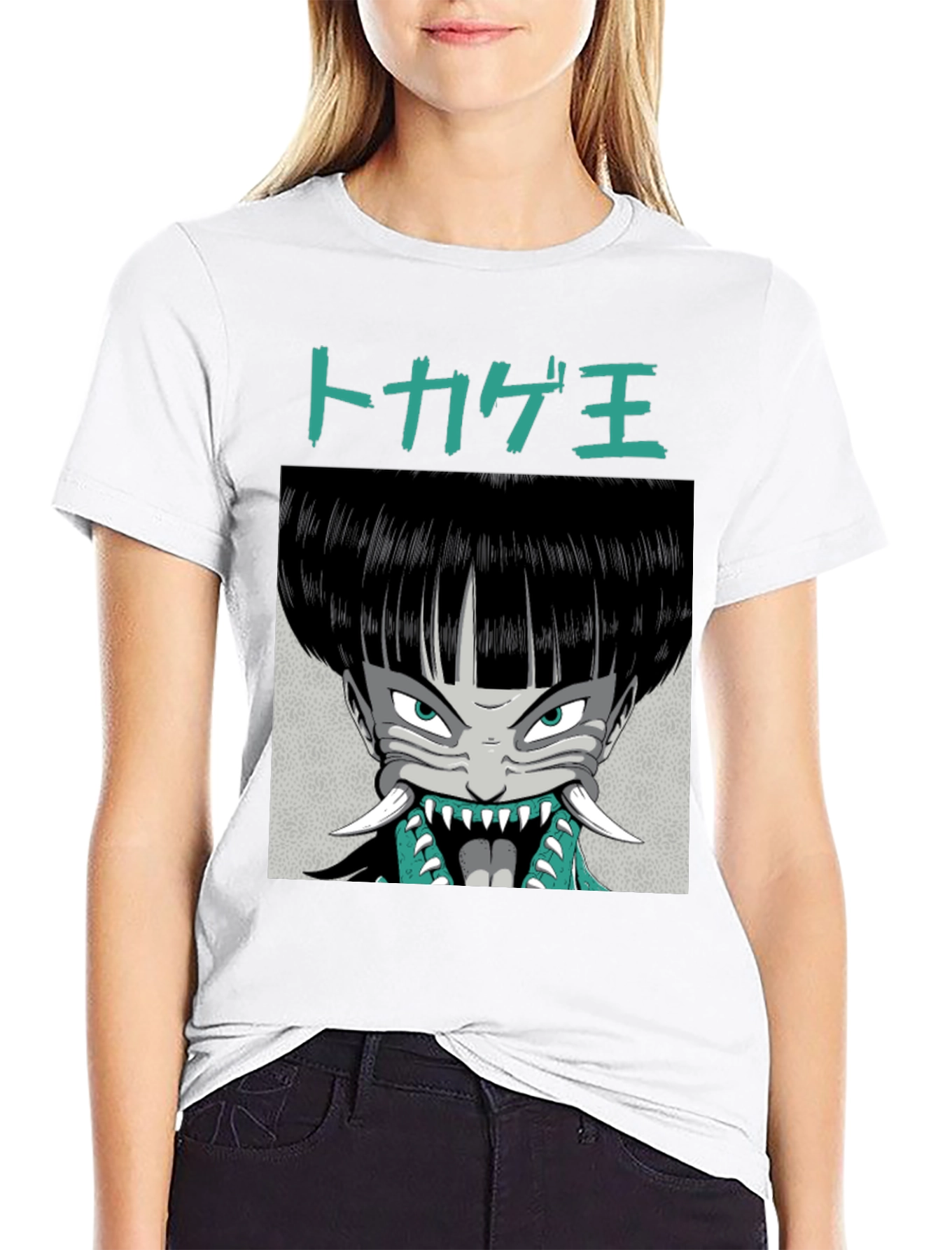 Anime Graphic T-Shirt - Japanese Demon Design
