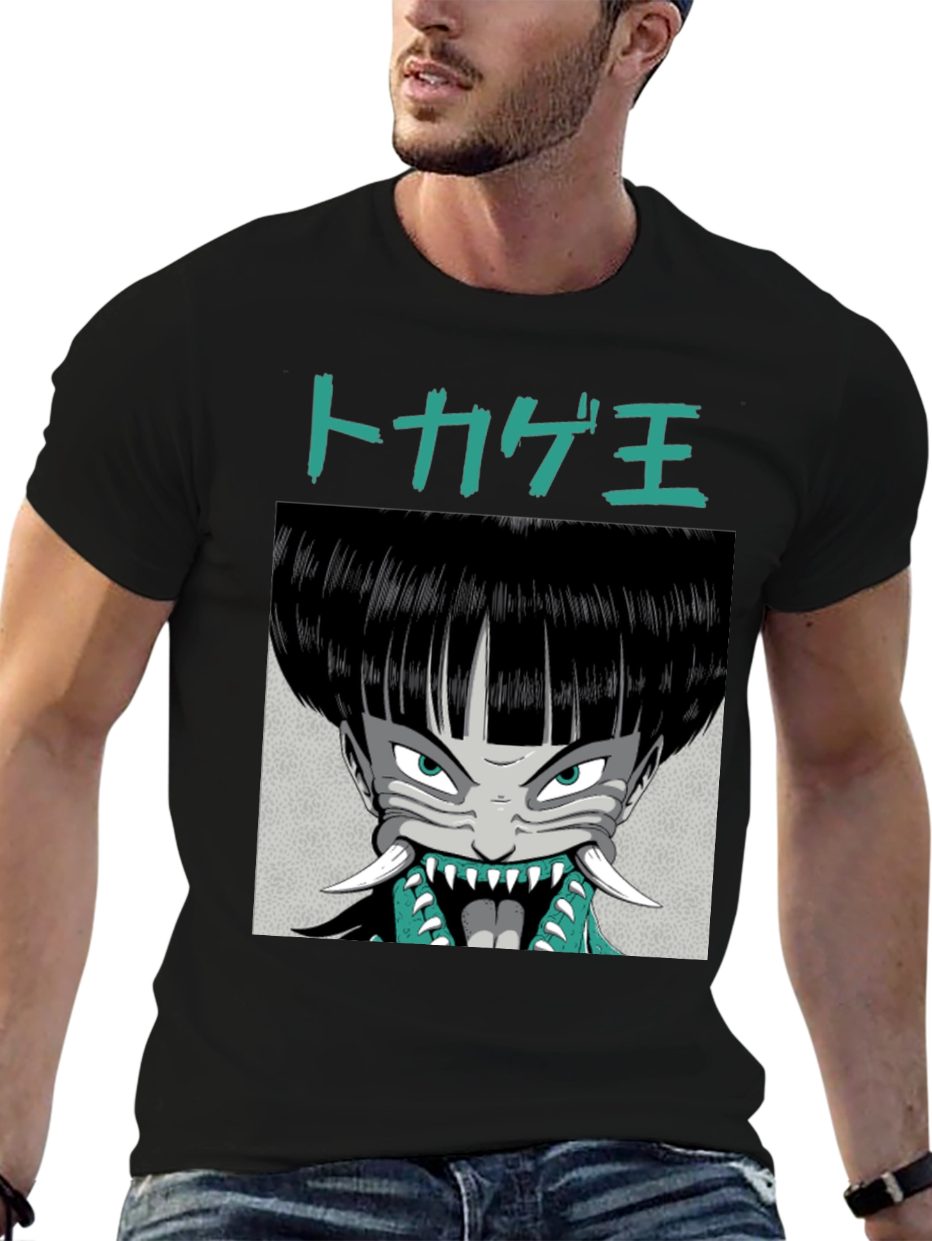 Anime Graphic T-Shirt - Japanese Demon Design