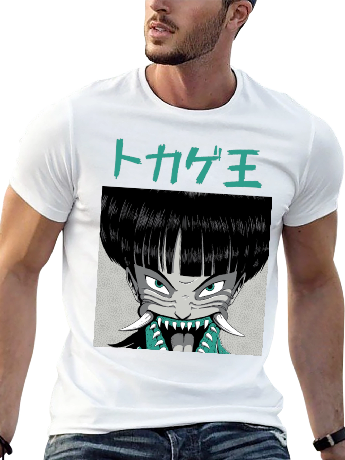 Anime Graphic T-Shirt - Japanese Demon Design