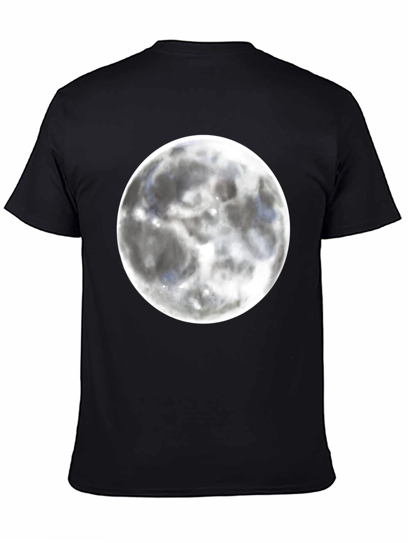 Moon Graphic Black T-Shirt for Casual Wear