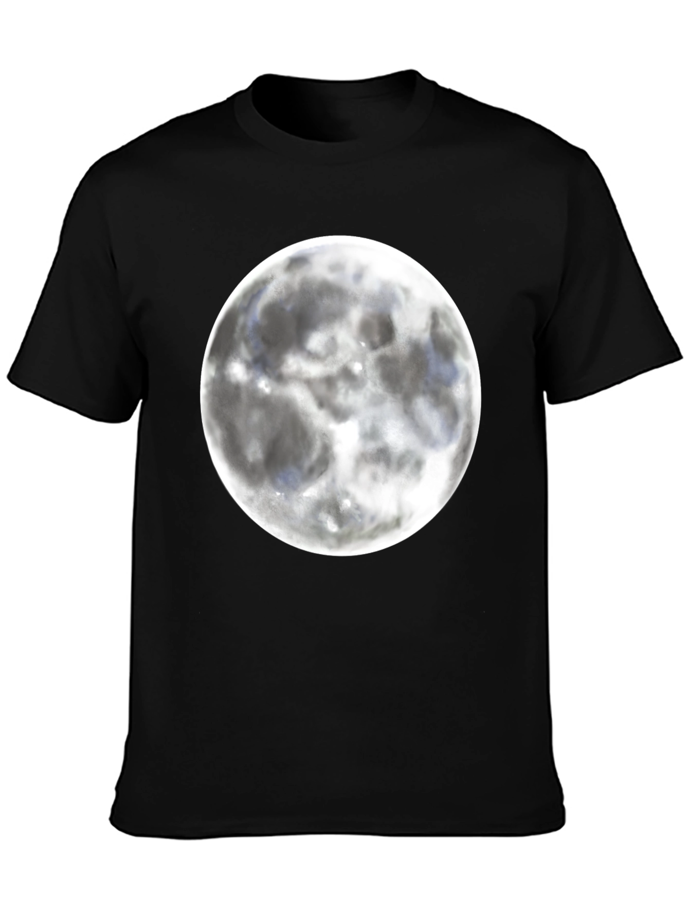 Moon Graphic Black T-Shirt for Casual Wear