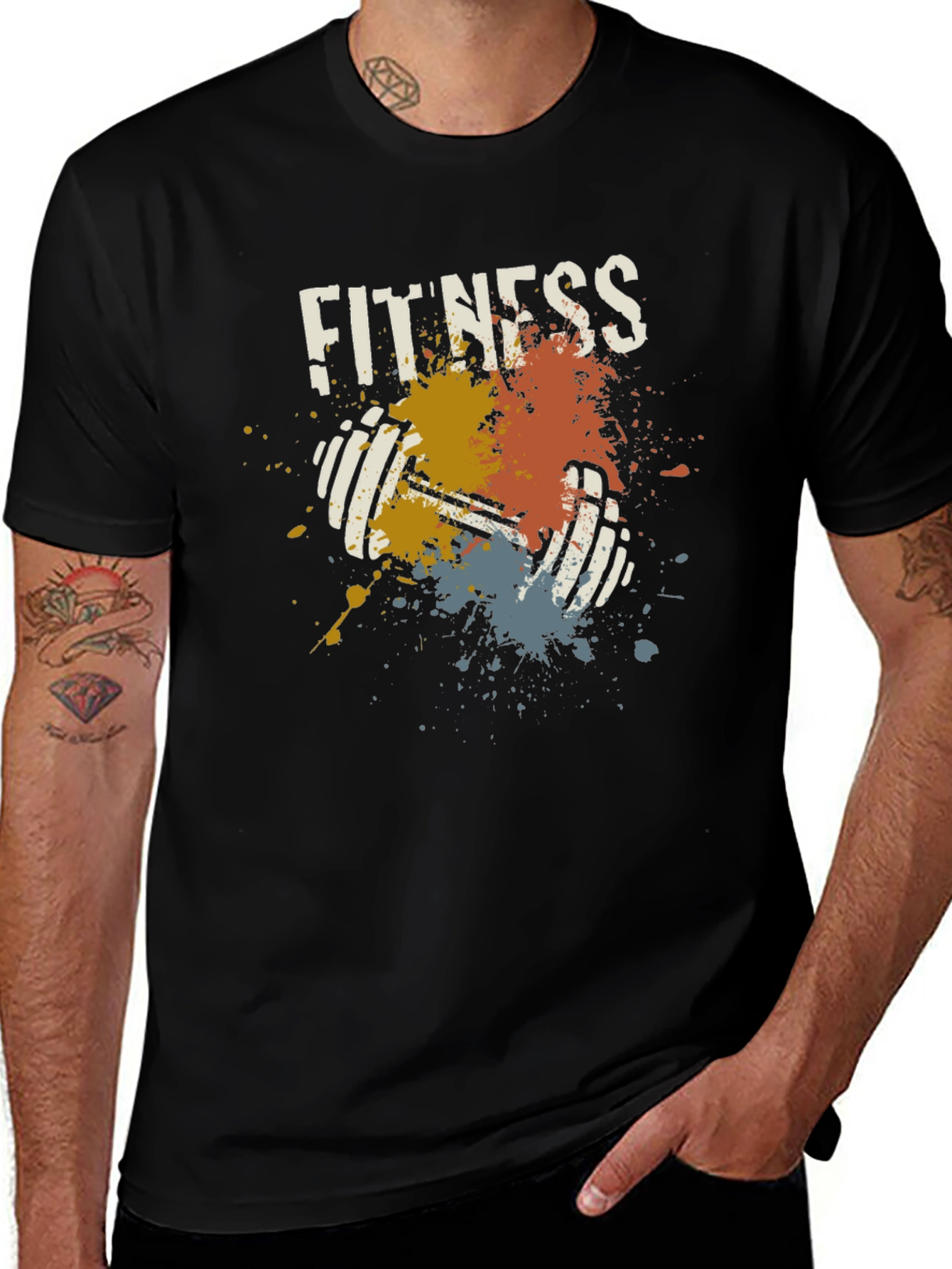 Fitness Dumbbell Graphic T-Shirt