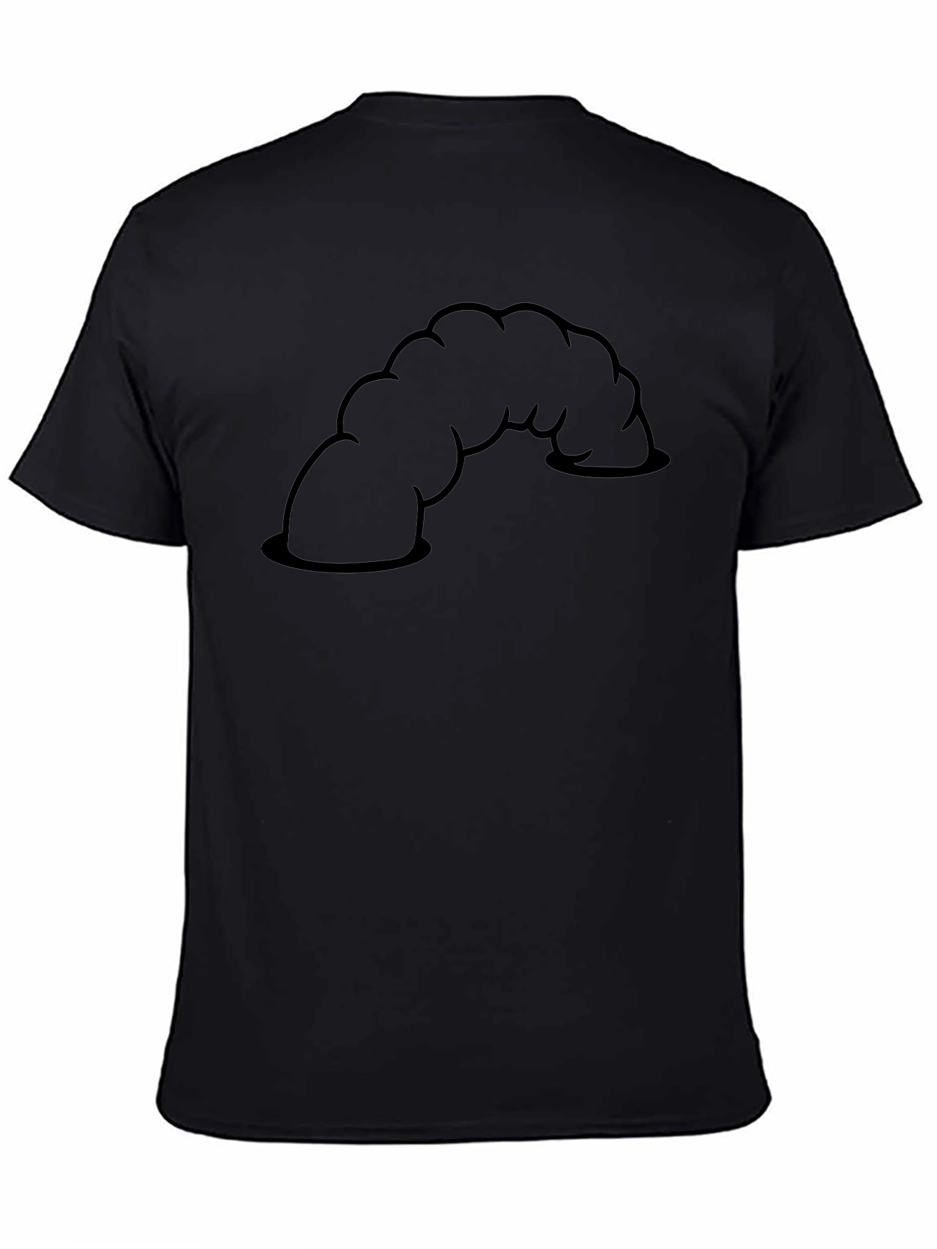 Cartoon Tunnel Vision Black T-Shirt
