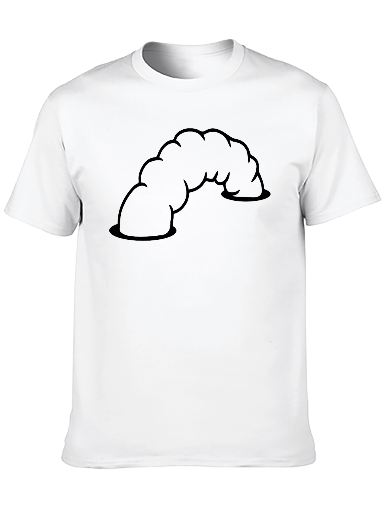 Cartoon Tunnel Vision Black T-Shirt