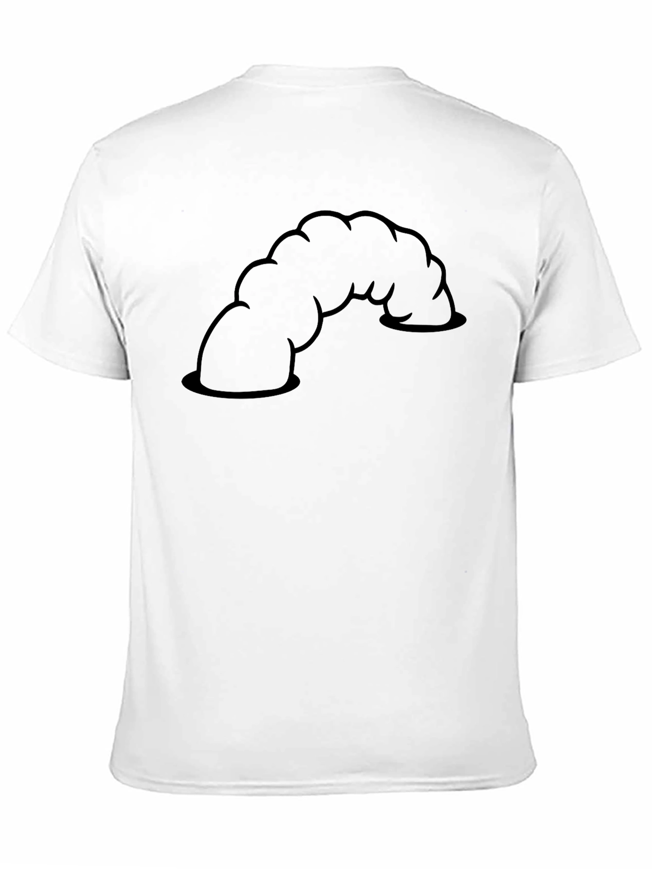 Cartoon Tunnel Vision Black T-Shirt