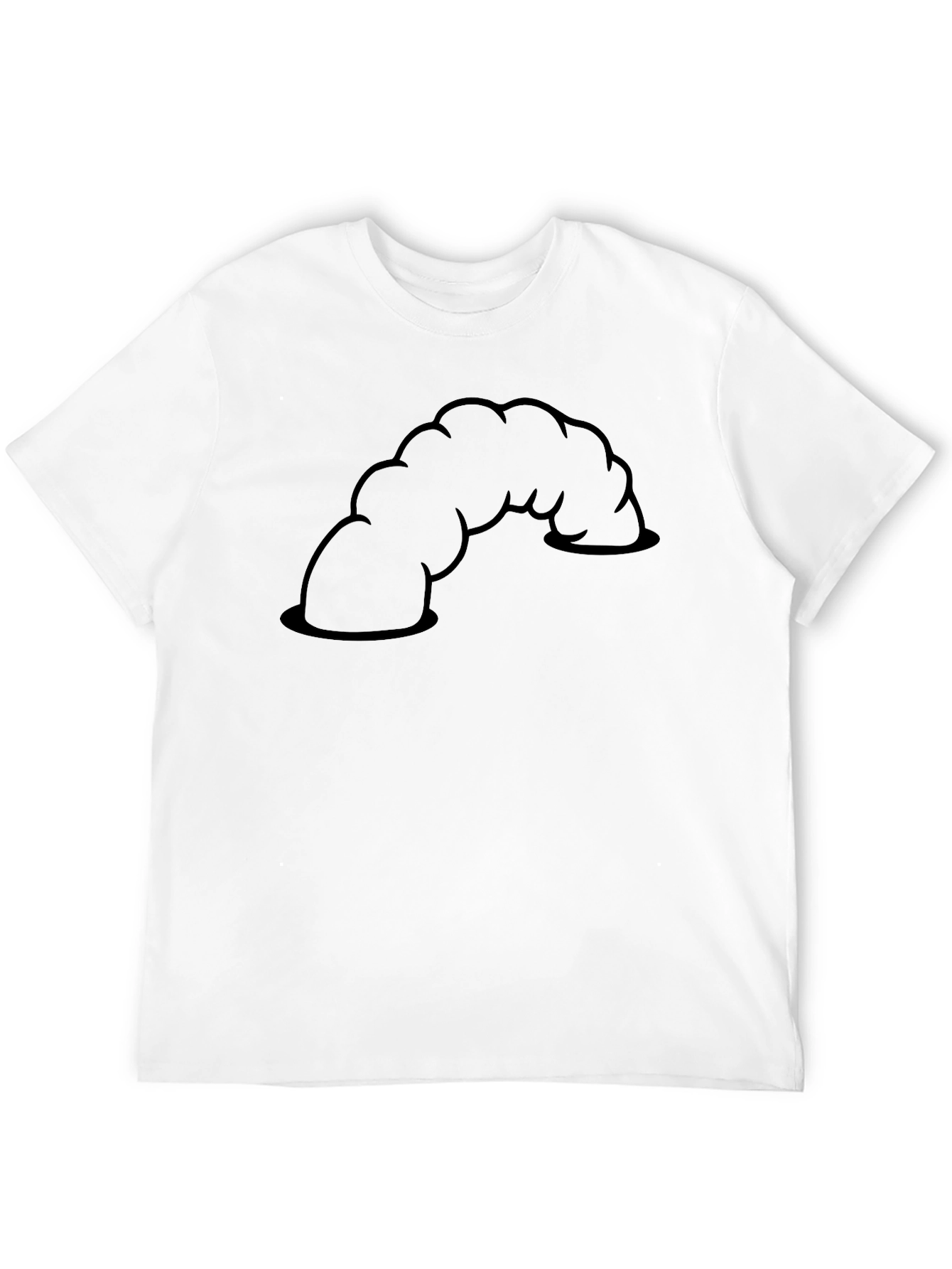 Cartoon Tunnel Vision Black T-Shirt