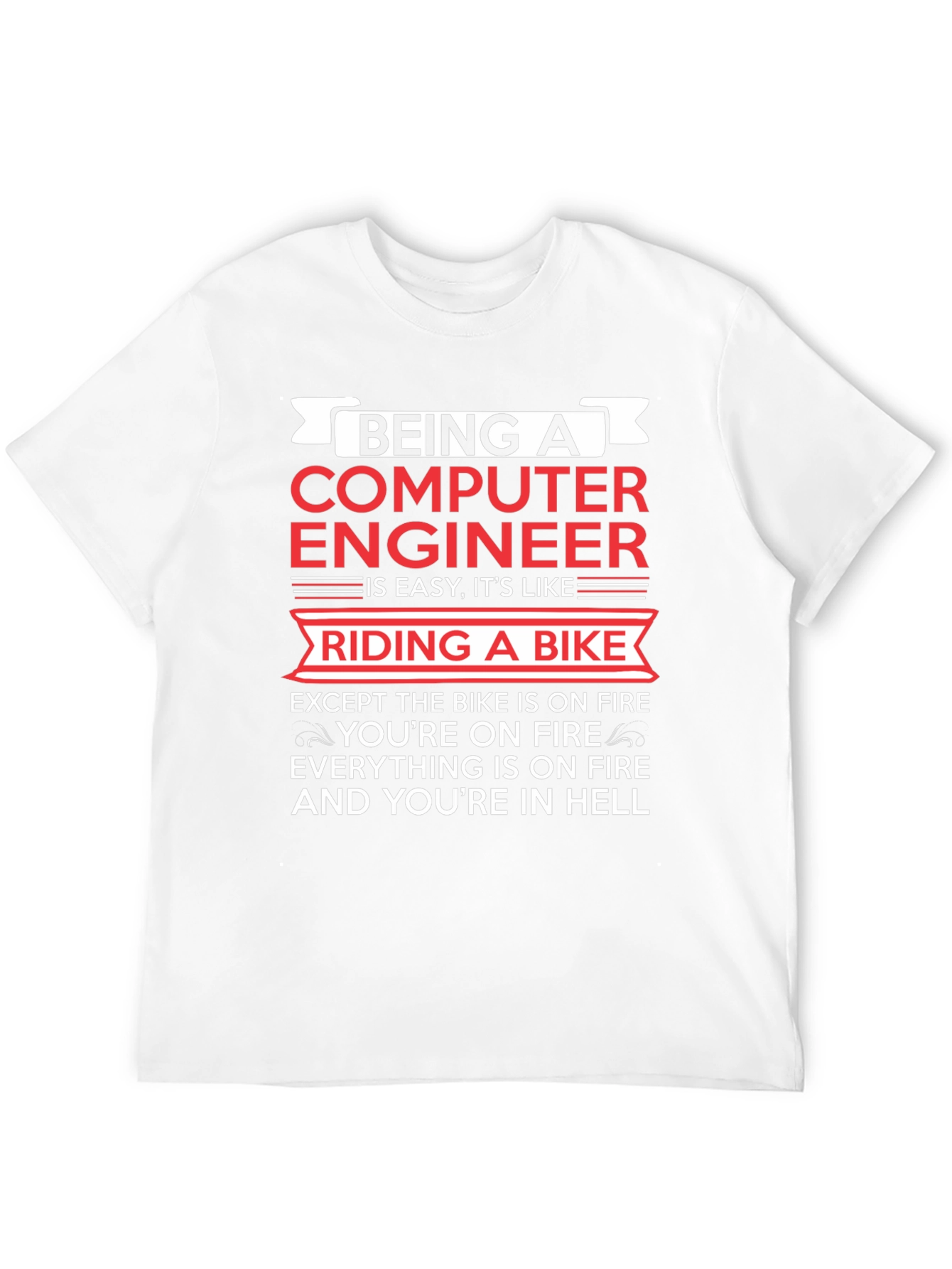 Computer Engineer Bike Fire T-Shirt