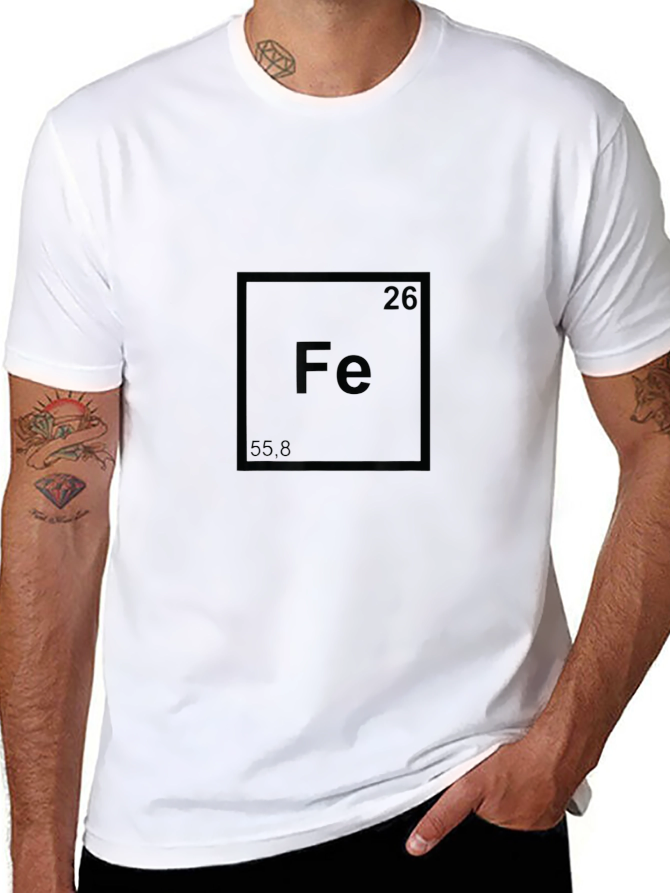 Iron Element Periodic Table T-Shirt - Cool Science Tee