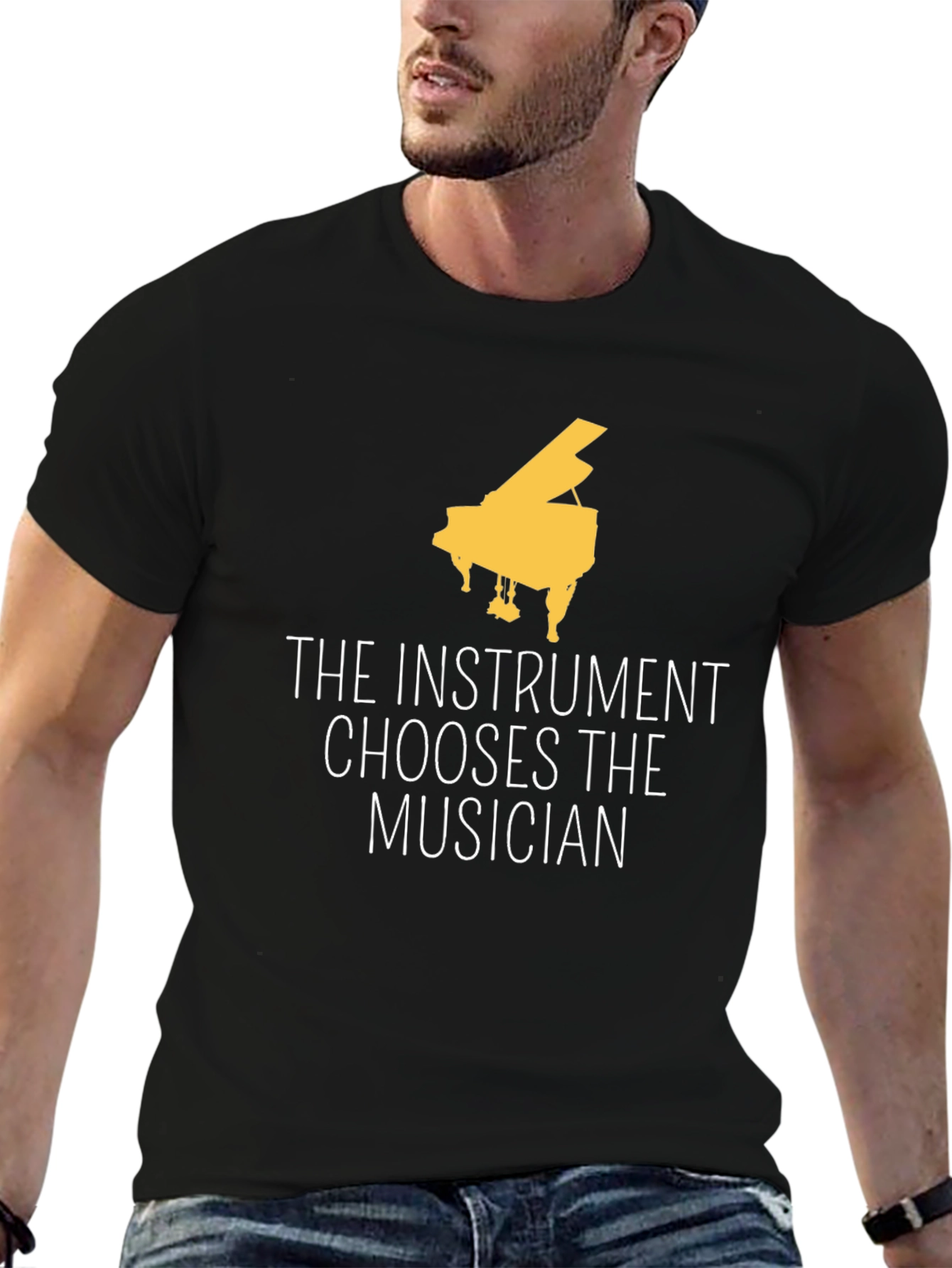 The Instrument Chooses Musician Black Tee