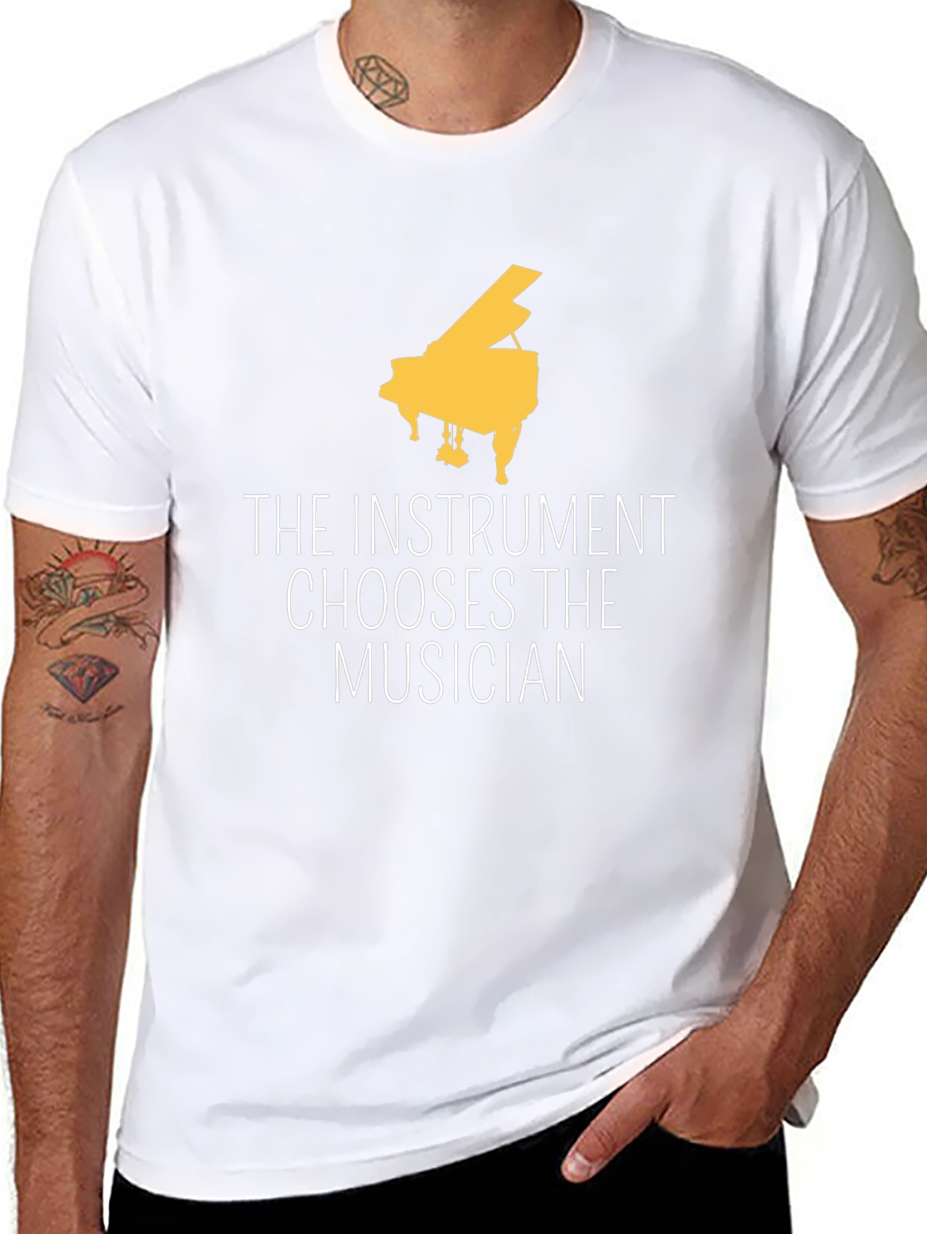 The Instrument Chooses Musician Black Tee