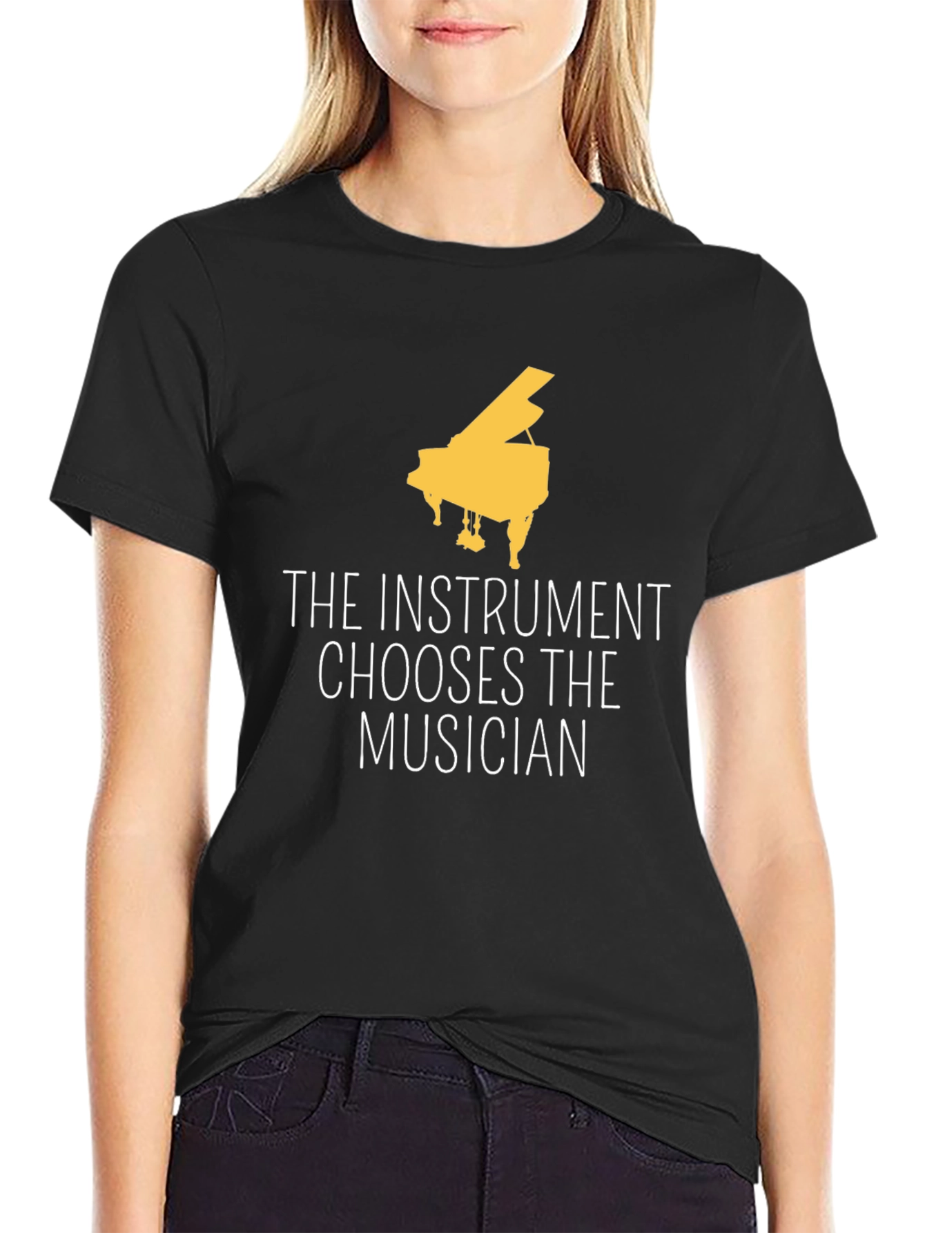 The Instrument Chooses Musician Black Tee