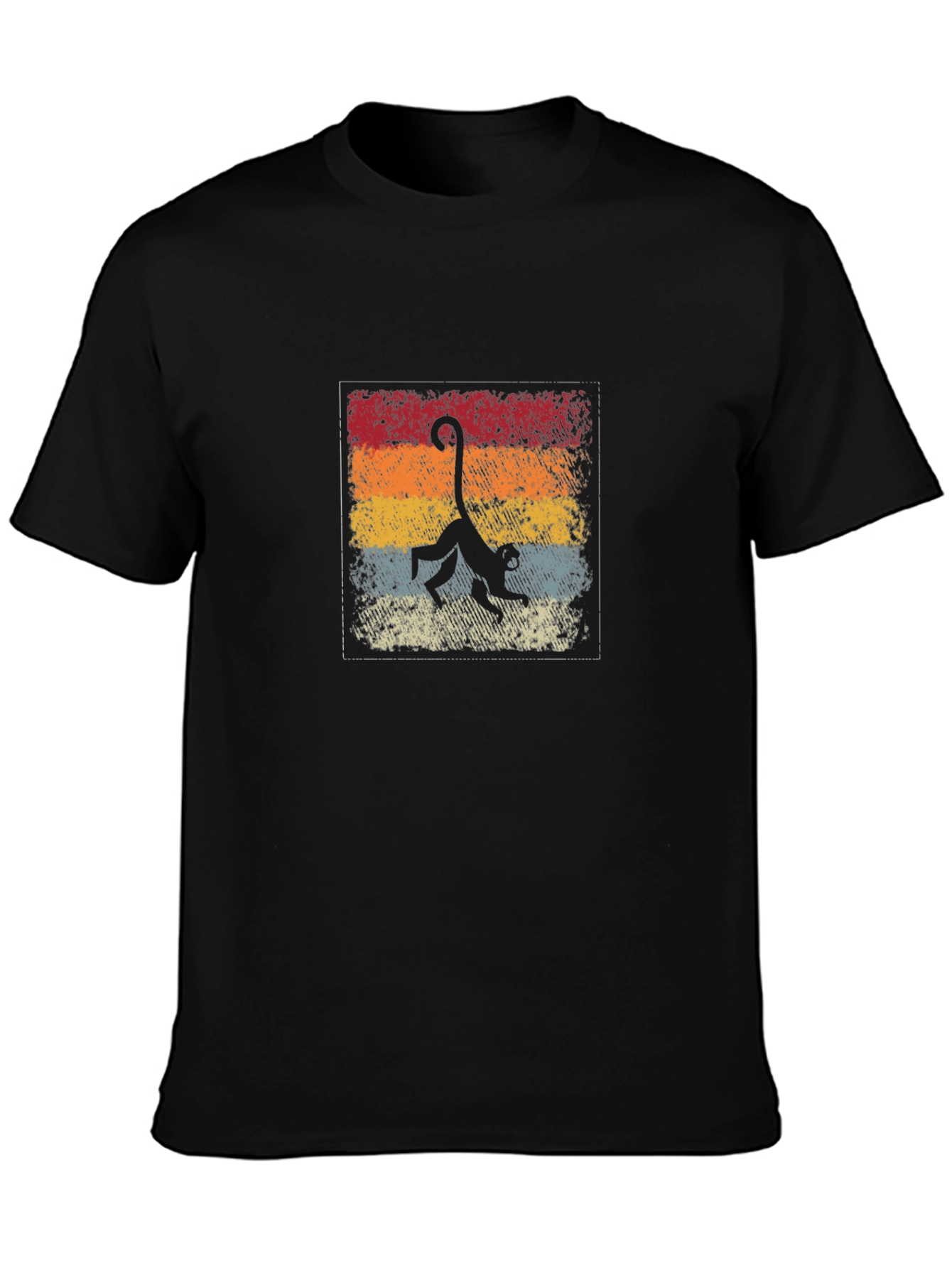 Retro Monkey Silhouette Graphic Tee