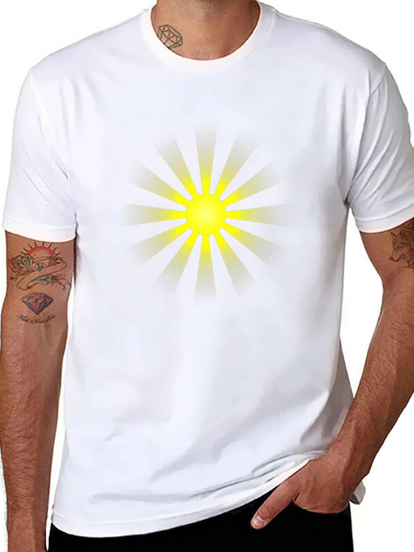 Radiant Sun Graphic Tee - Stylish Black T-Shirt