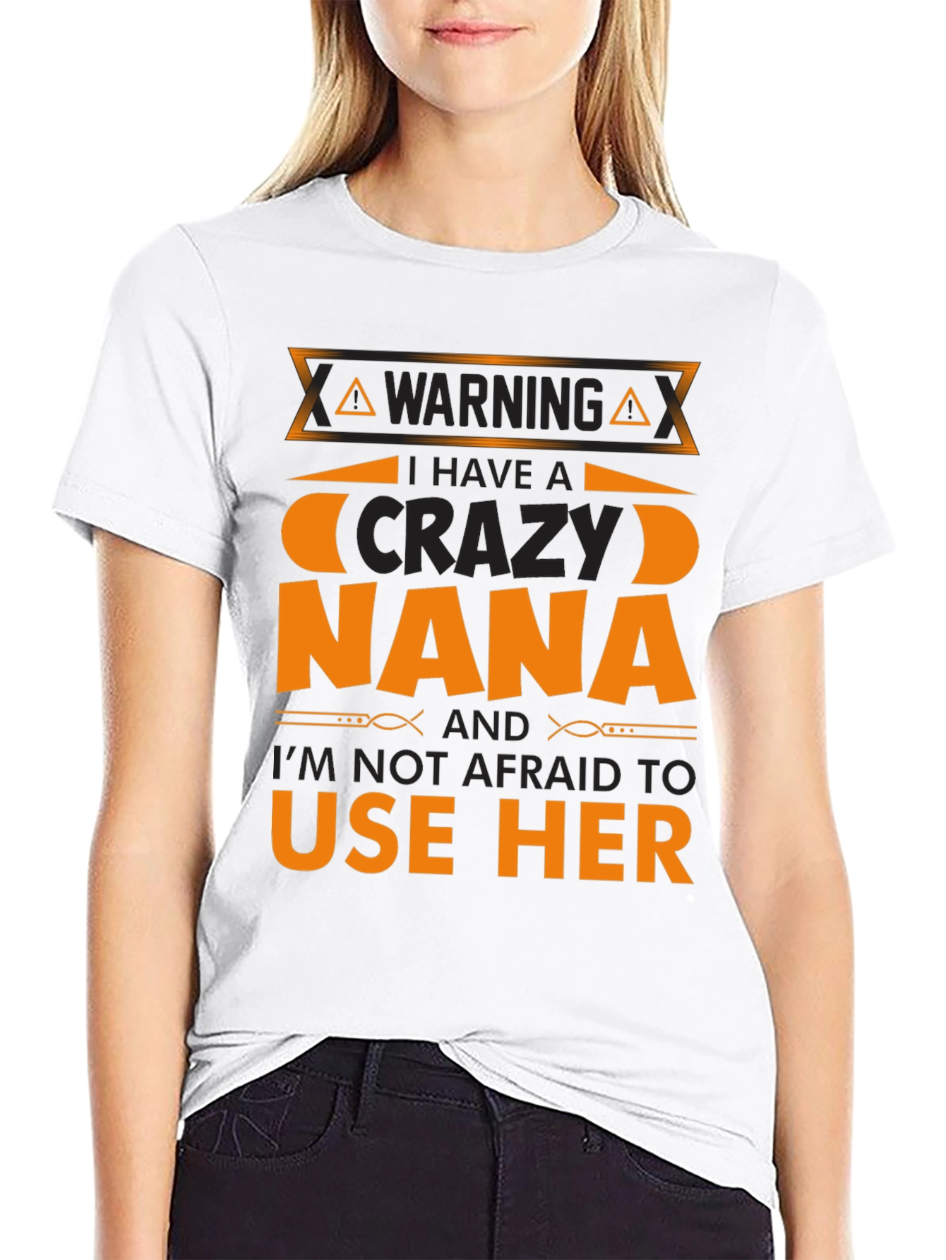 Warning Crazy Nana T-Shirt - Funny Novelty Tee