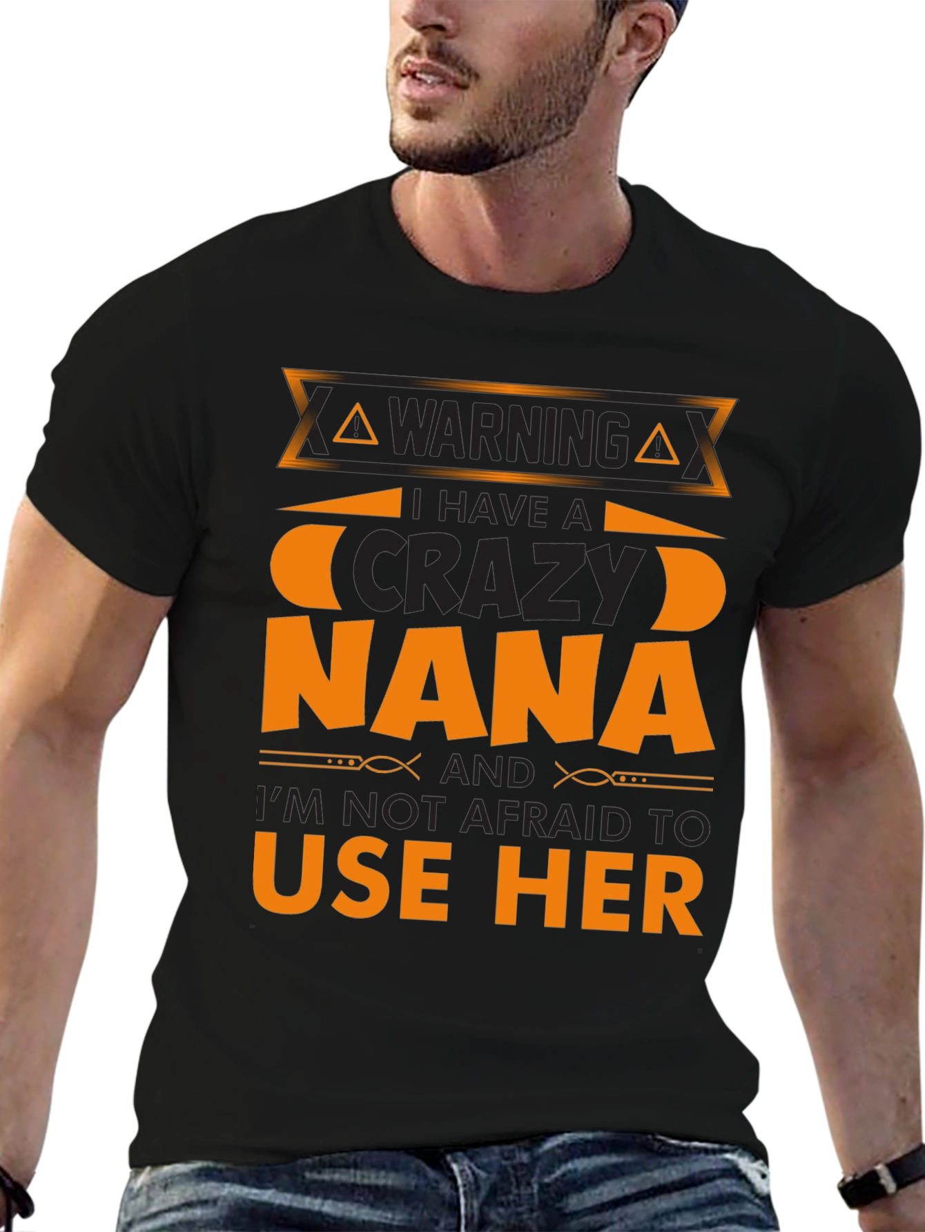 Warning Crazy Nana T-Shirt - Funny Novelty Tee