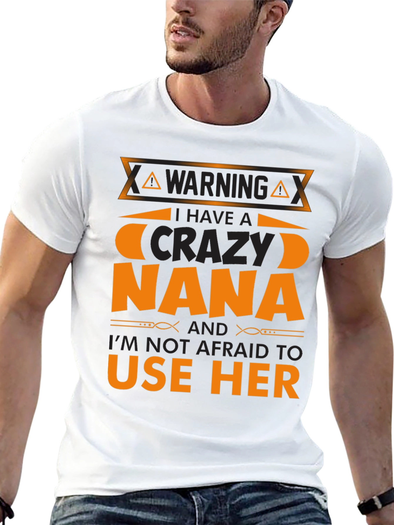 Warning Crazy Nana T-Shirt - Funny Novelty Tee