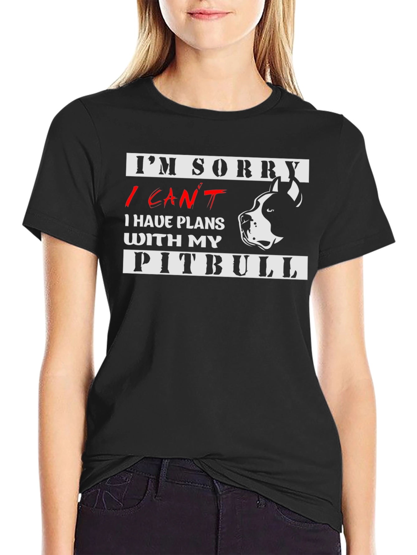 I Cant Pitbull T-Shirt - Dog Lover Tee