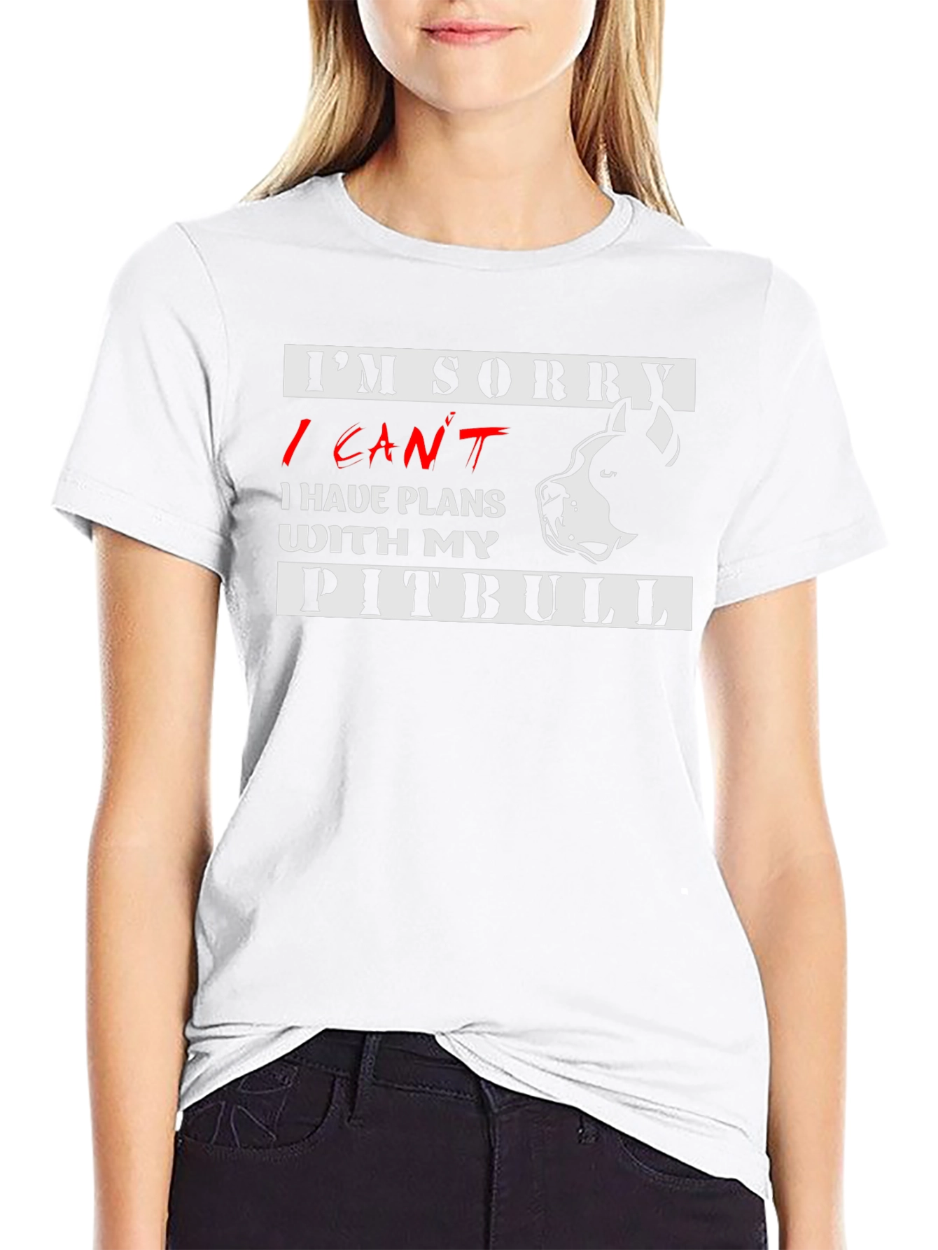 I Cant Pitbull T-Shirt - Dog Lover Tee