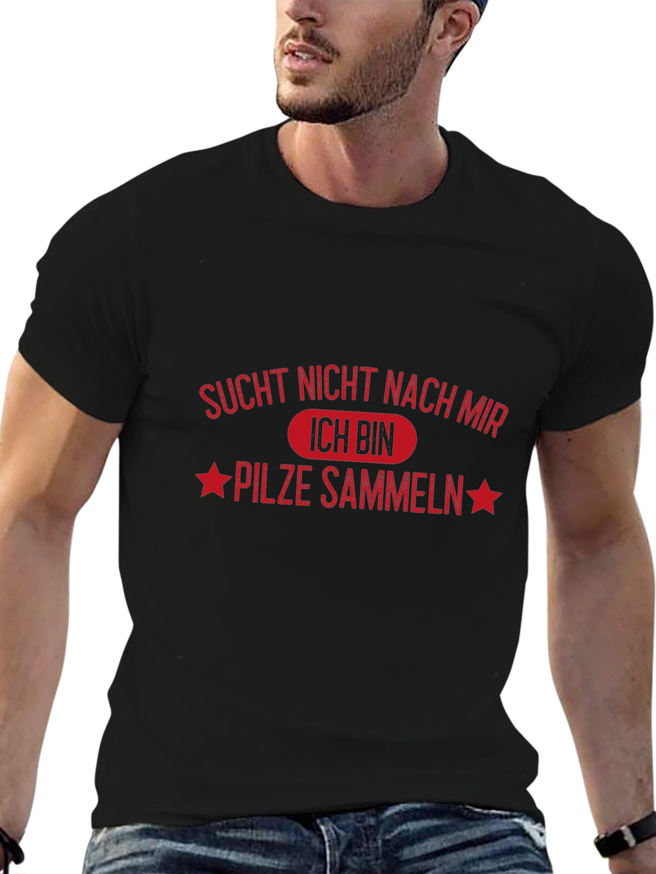 Pilze Sammeln T-Shirt: German Mushroom Hunting Tee