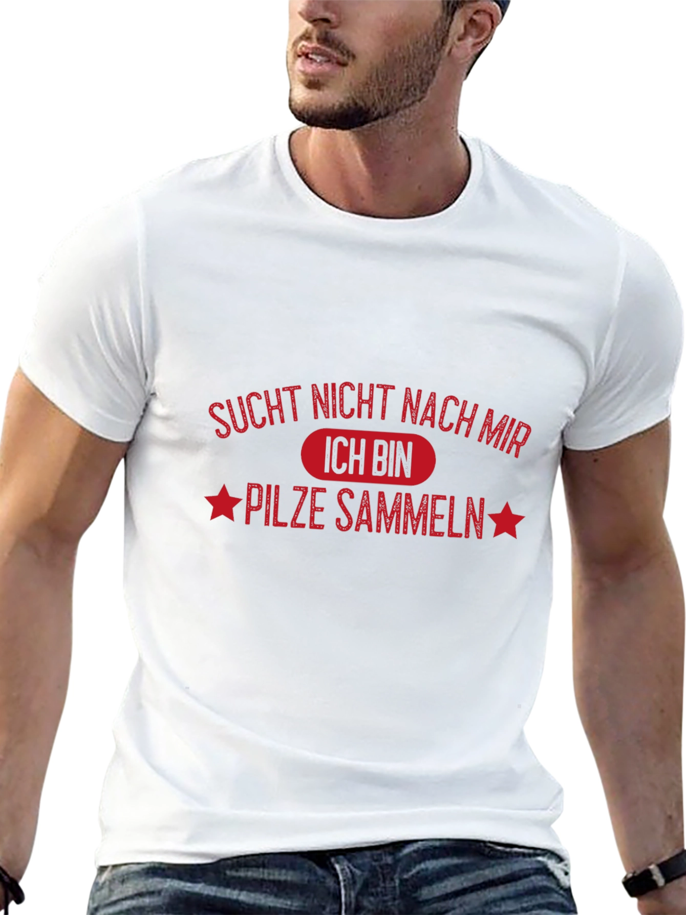 Pilze Sammeln T-Shirt: German Mushroom Hunting Tee