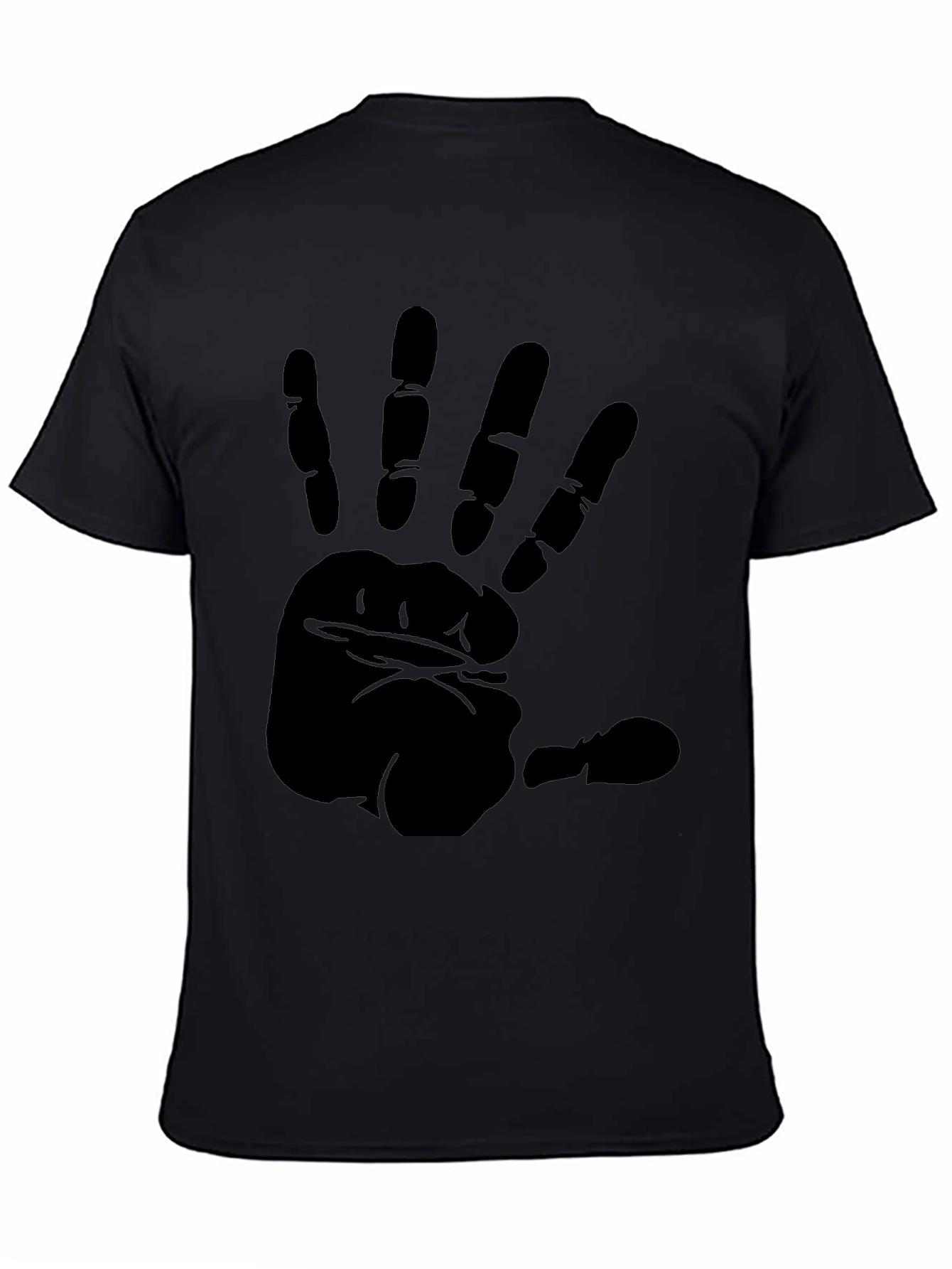 Black Hand Print Graphic Tee