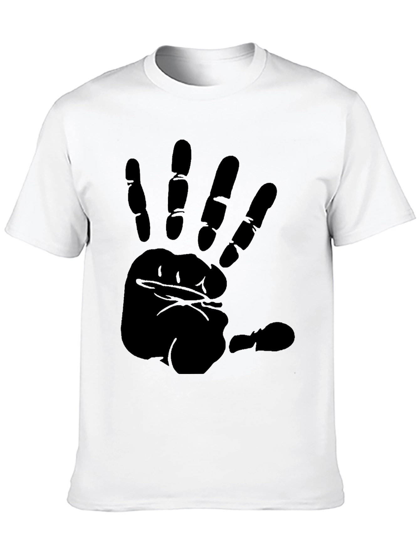 Black Hand Print Graphic Tee