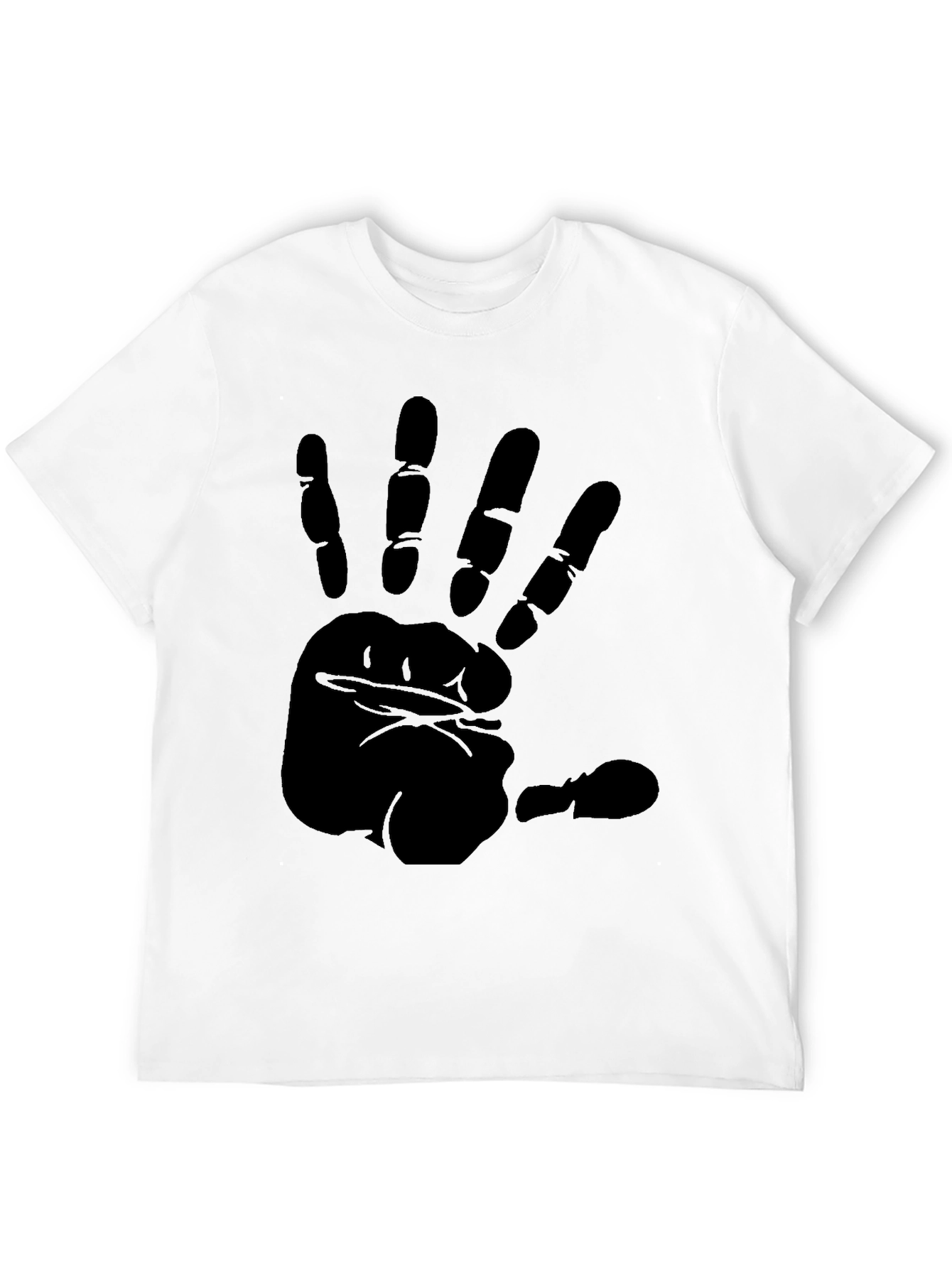 Black Hand Print Graphic Tee
