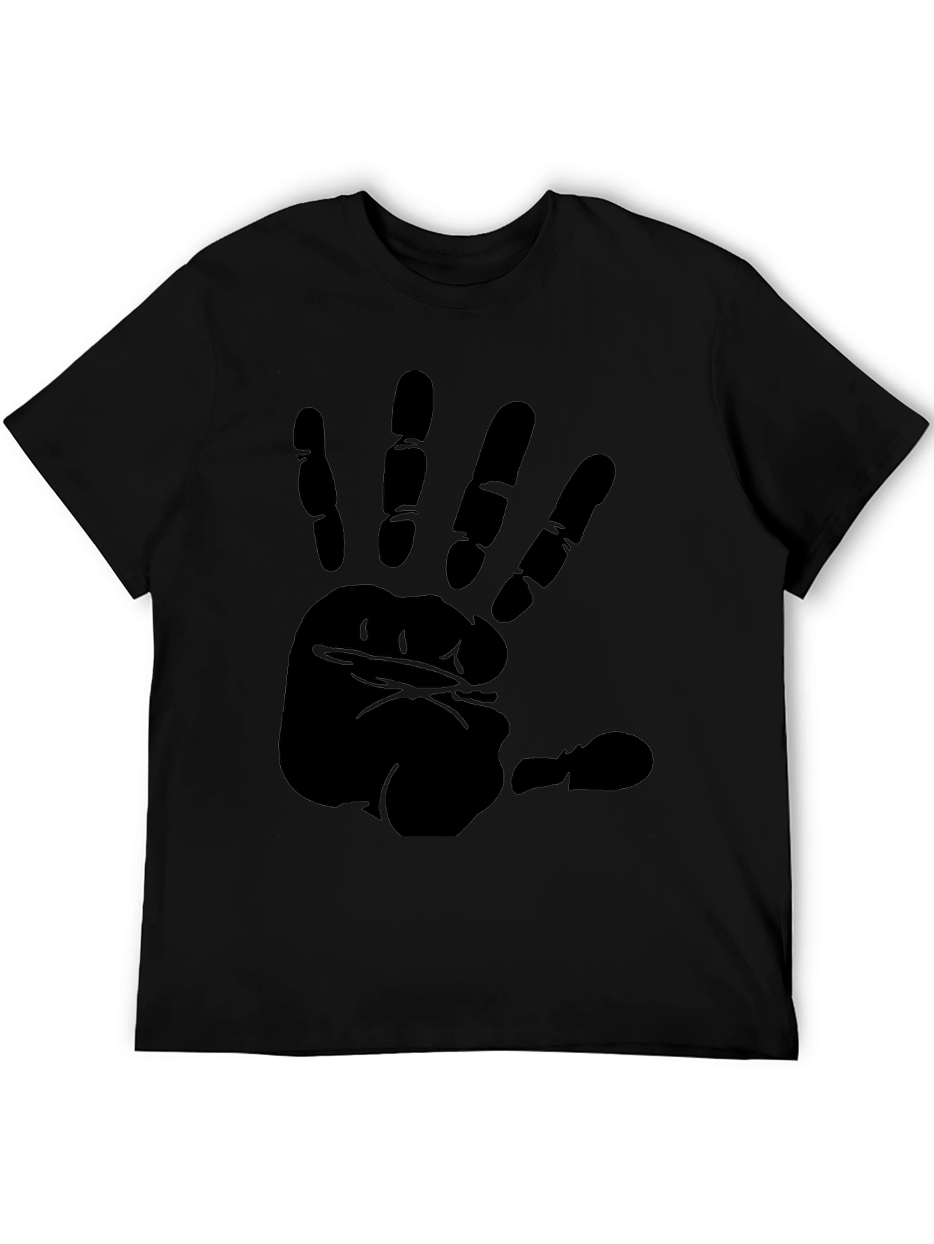 Black Hand Print Graphic Tee