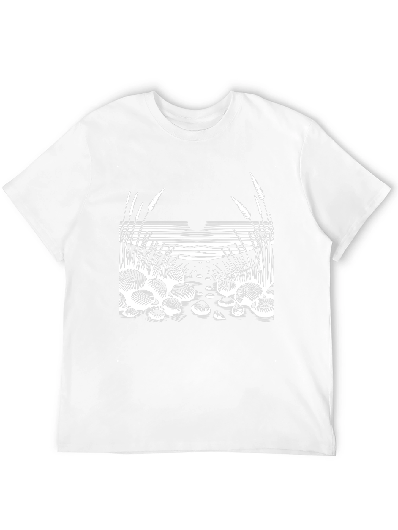 Nature Scene Graphic Tee - Stylish Black T-Shirt