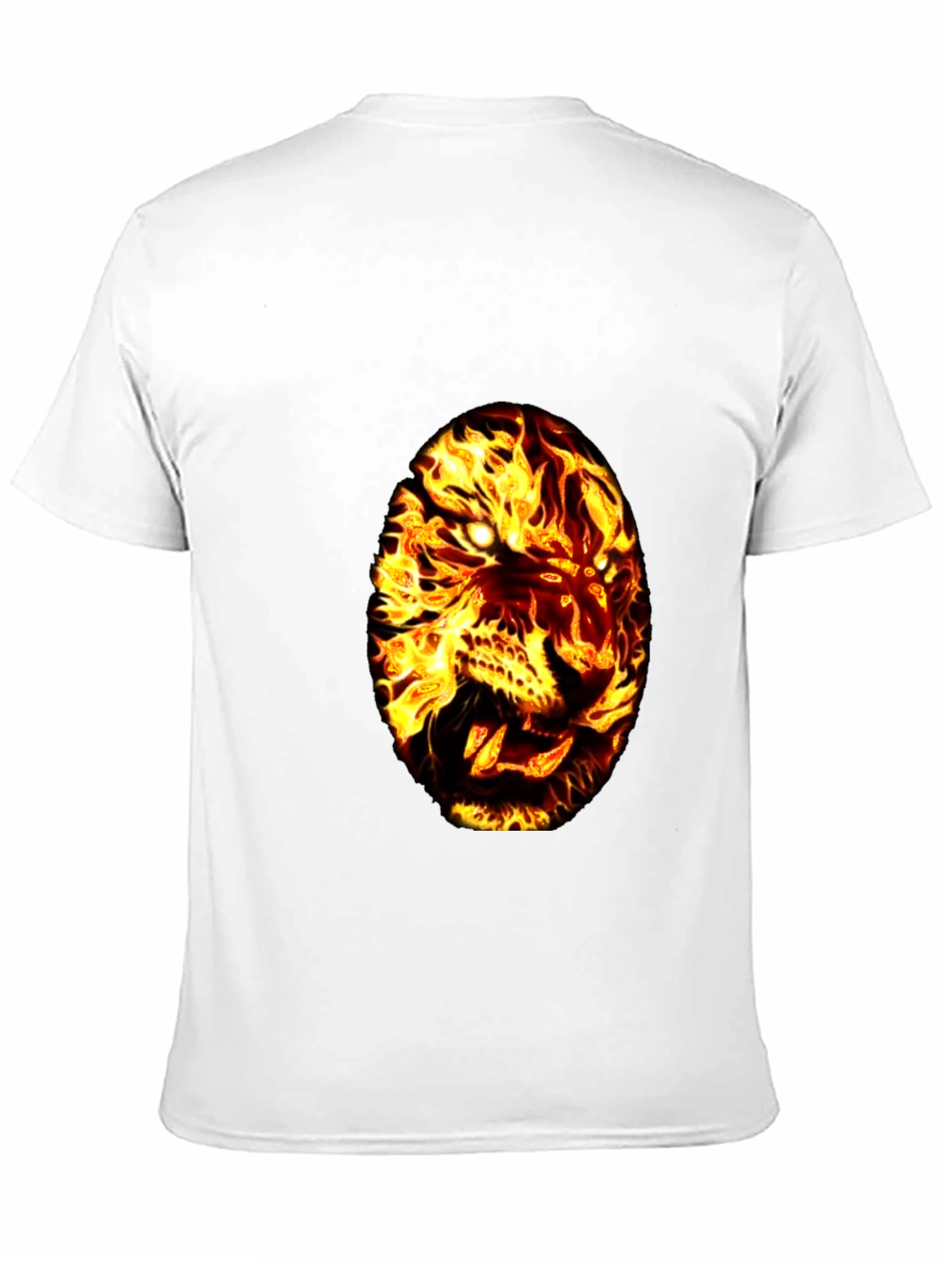 Fiery Tiger Graphic Tee - Black Cotton T-Shirt