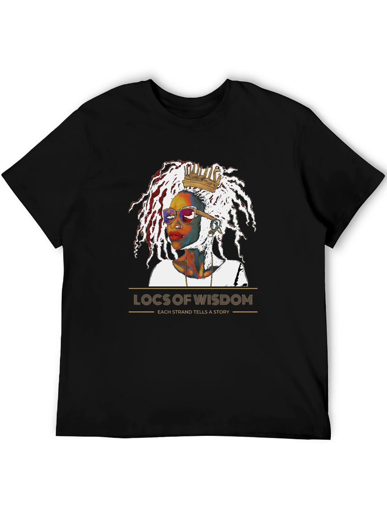 Locs of Wisdom Graphic T-Shirt - Unisex Black Tee