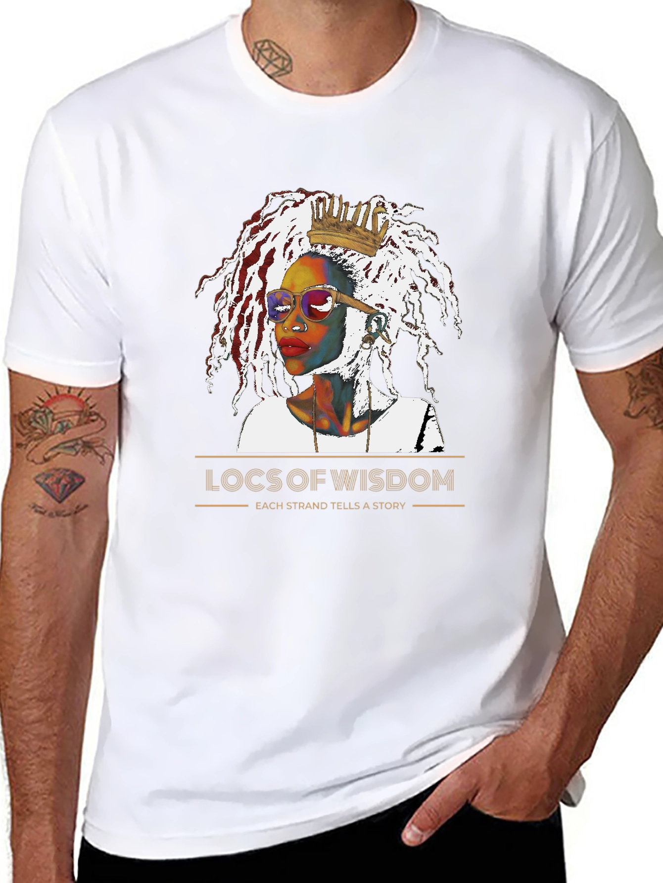 Locs of Wisdom Graphic T-Shirt - Unisex Black Tee