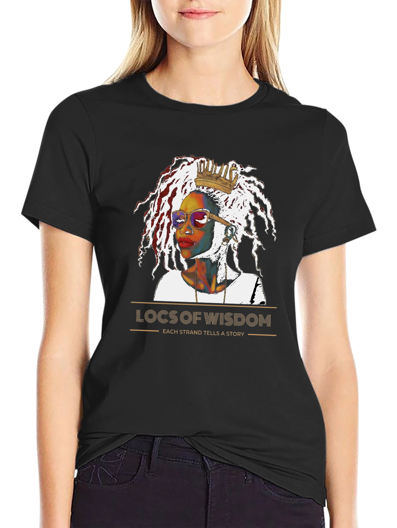 Locs of Wisdom Graphic T-Shirt - Unisex Black Tee