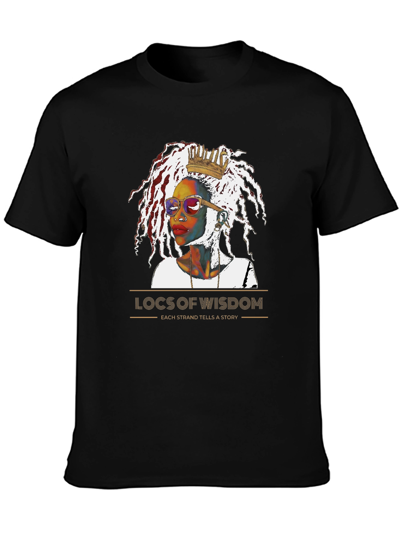 Locs of Wisdom Graphic T-Shirt - Unisex Black Tee