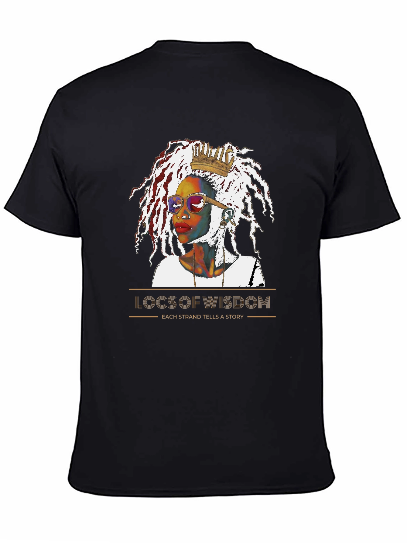 Locs of Wisdom Graphic T-Shirt - Unisex Black Tee