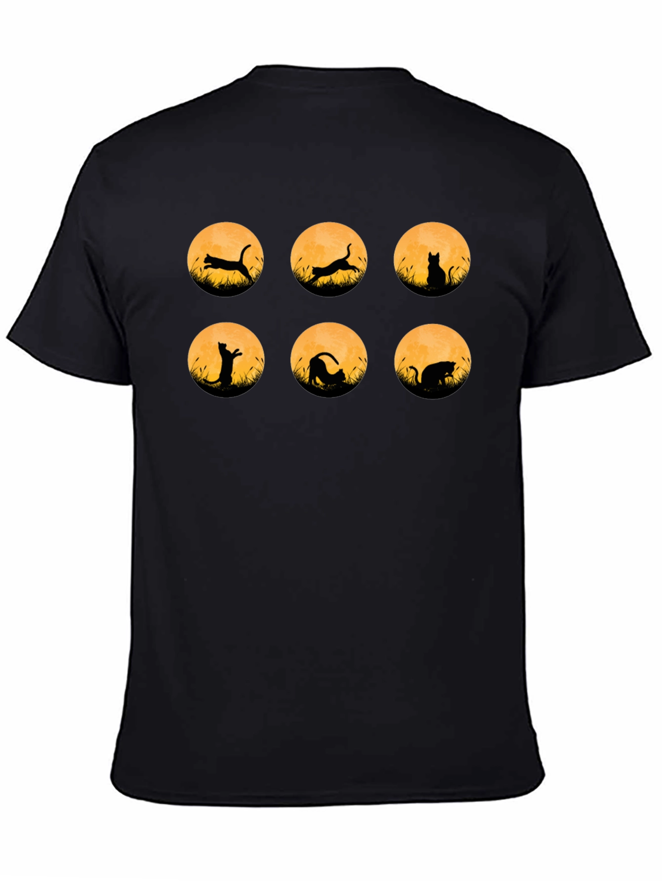 Cat Silhouette Moon Phase T-Shirt
