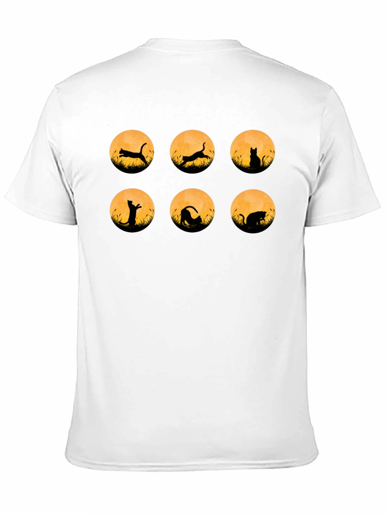 Cat Silhouette Moon Phase T-Shirt