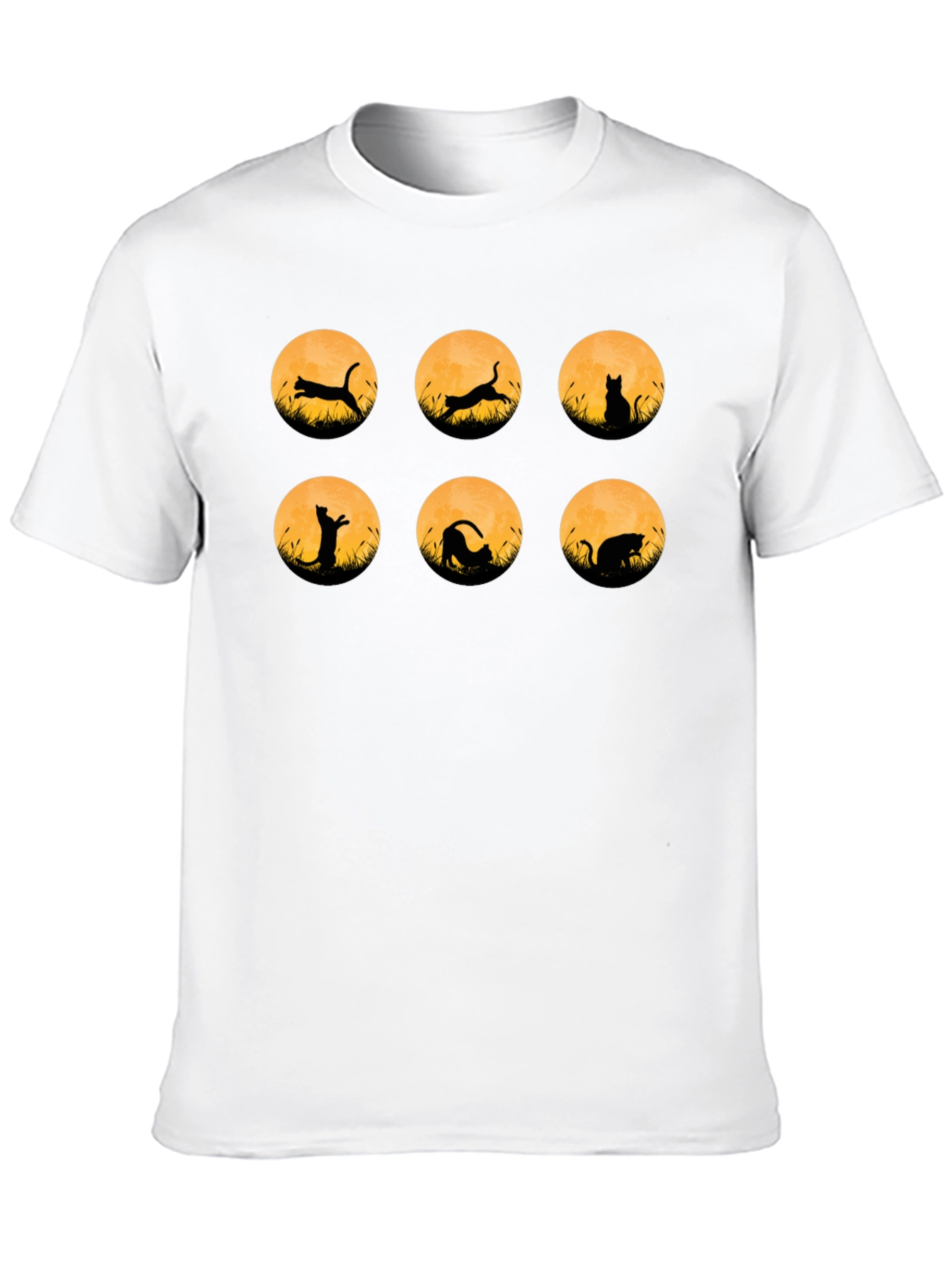 Cat Silhouette Moon Phase T-Shirt