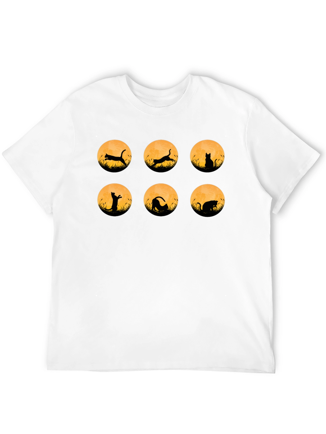 Cat Silhouette Moon Phase T-Shirt