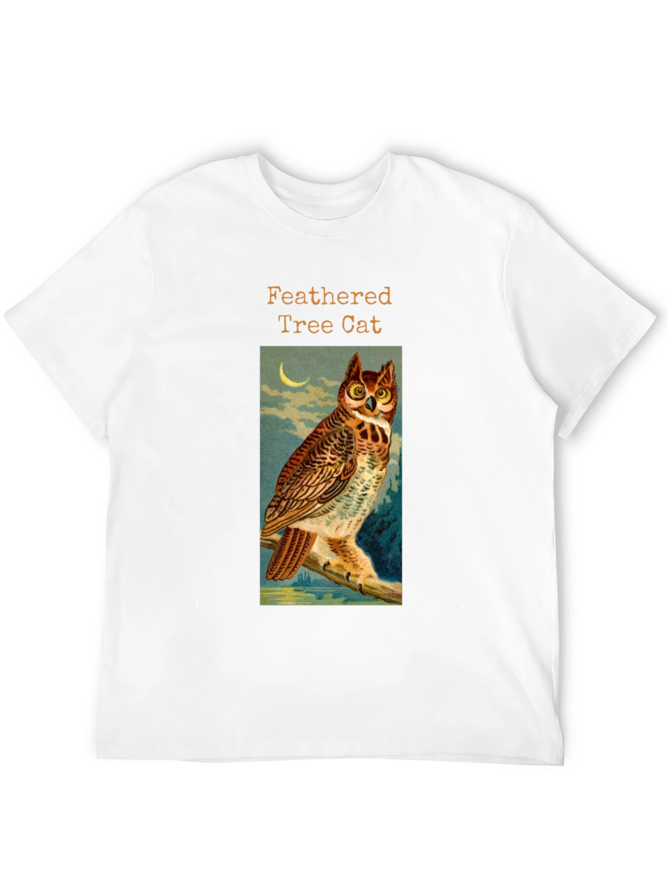 Feathered Tree Cat Owl T-Shirt