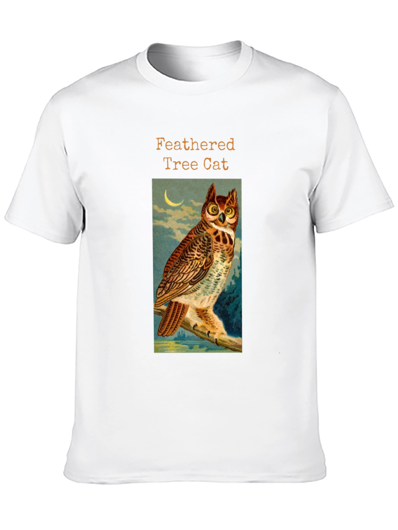 Feathered Tree Cat Owl T-Shirt