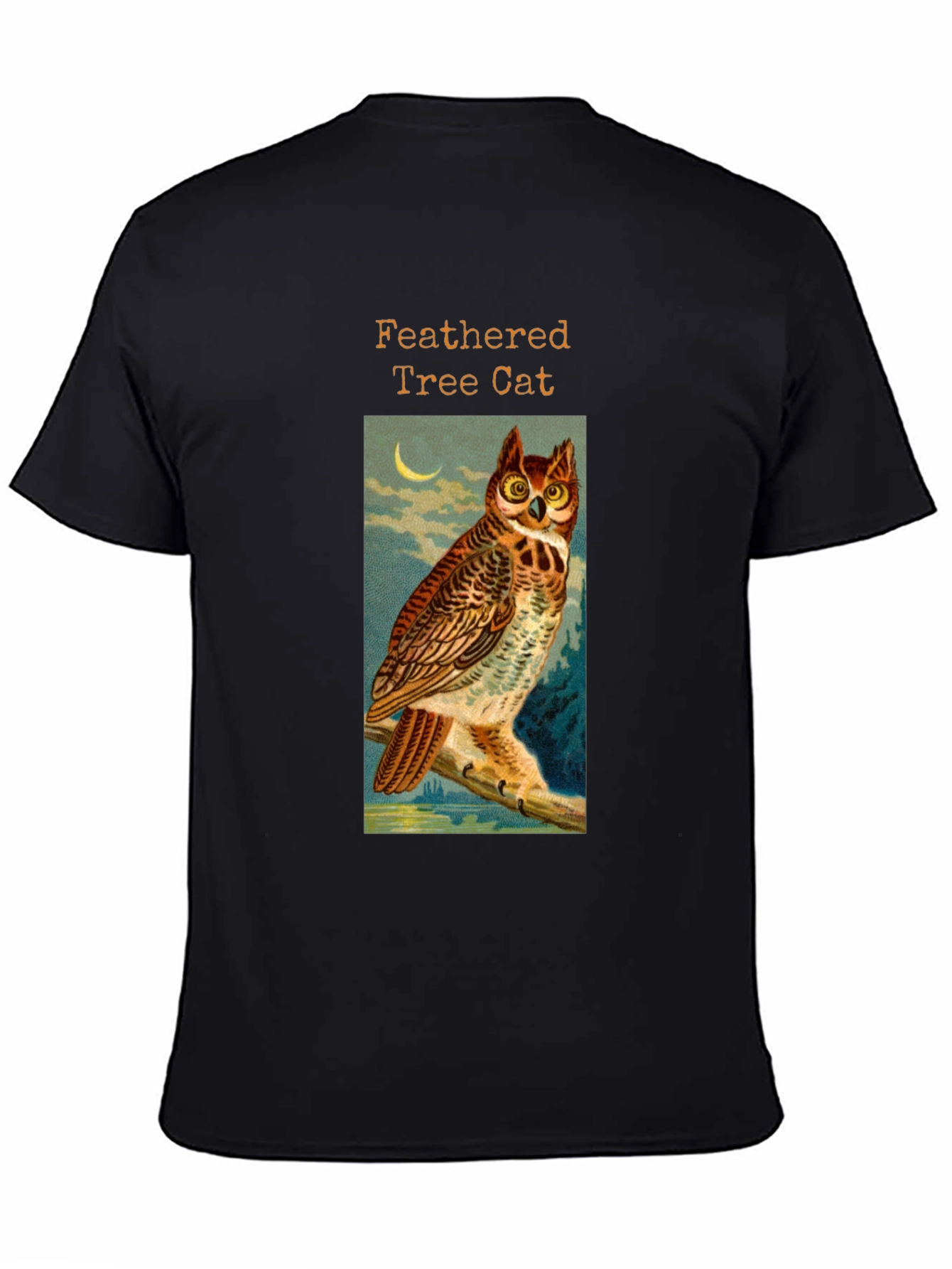 Feathered Tree Cat Owl T-Shirt