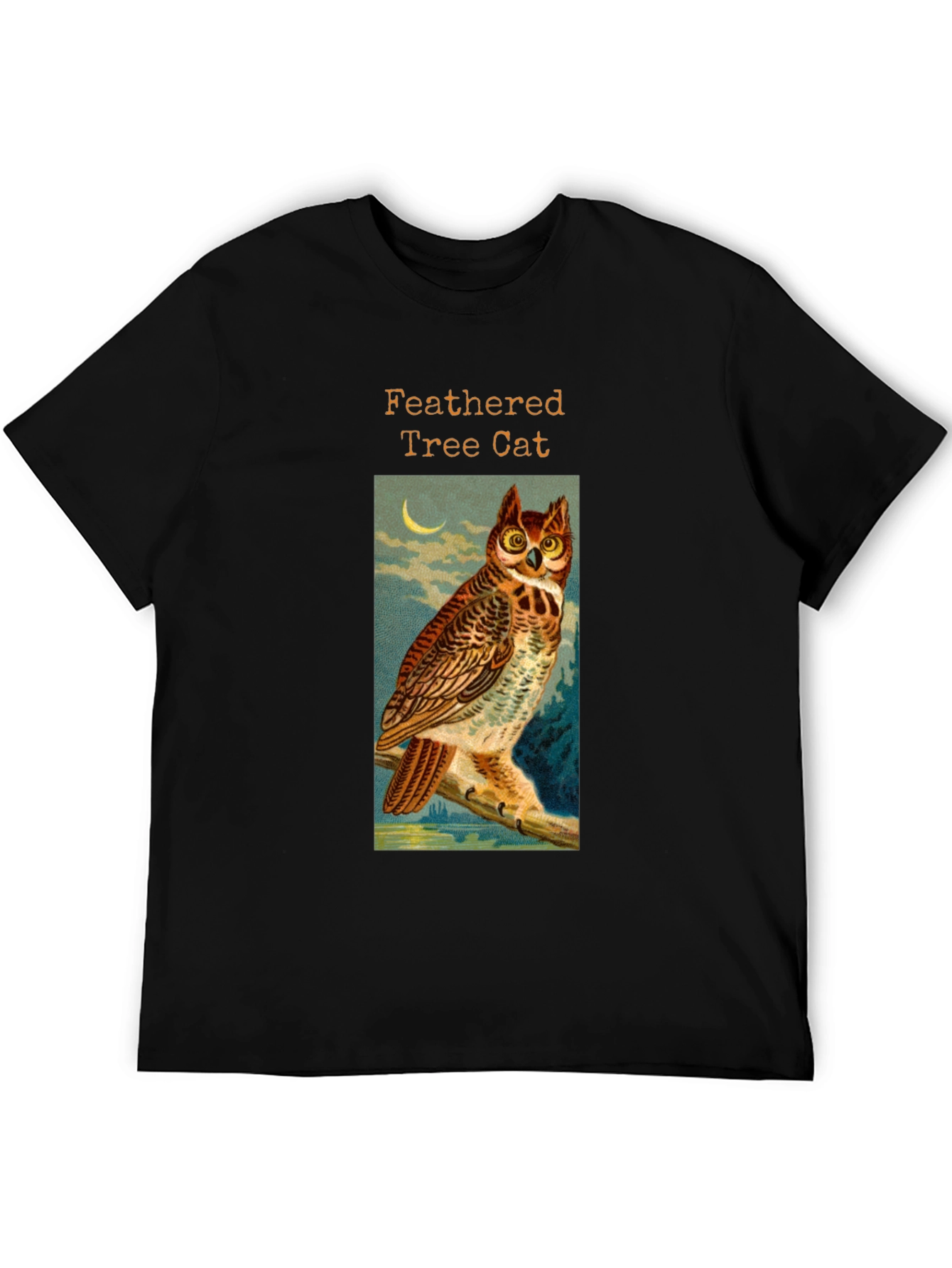Feathered Tree Cat Owl T-Shirt