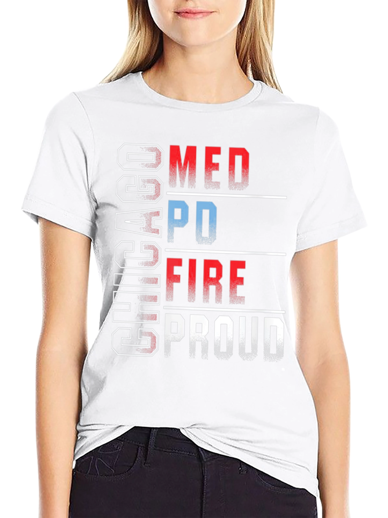 Chicago MED PD FIRE Proud T-Shirt